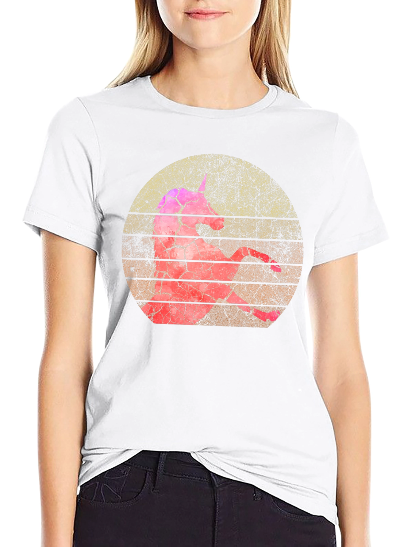 Retro Unicorn Graphic T-Shirt