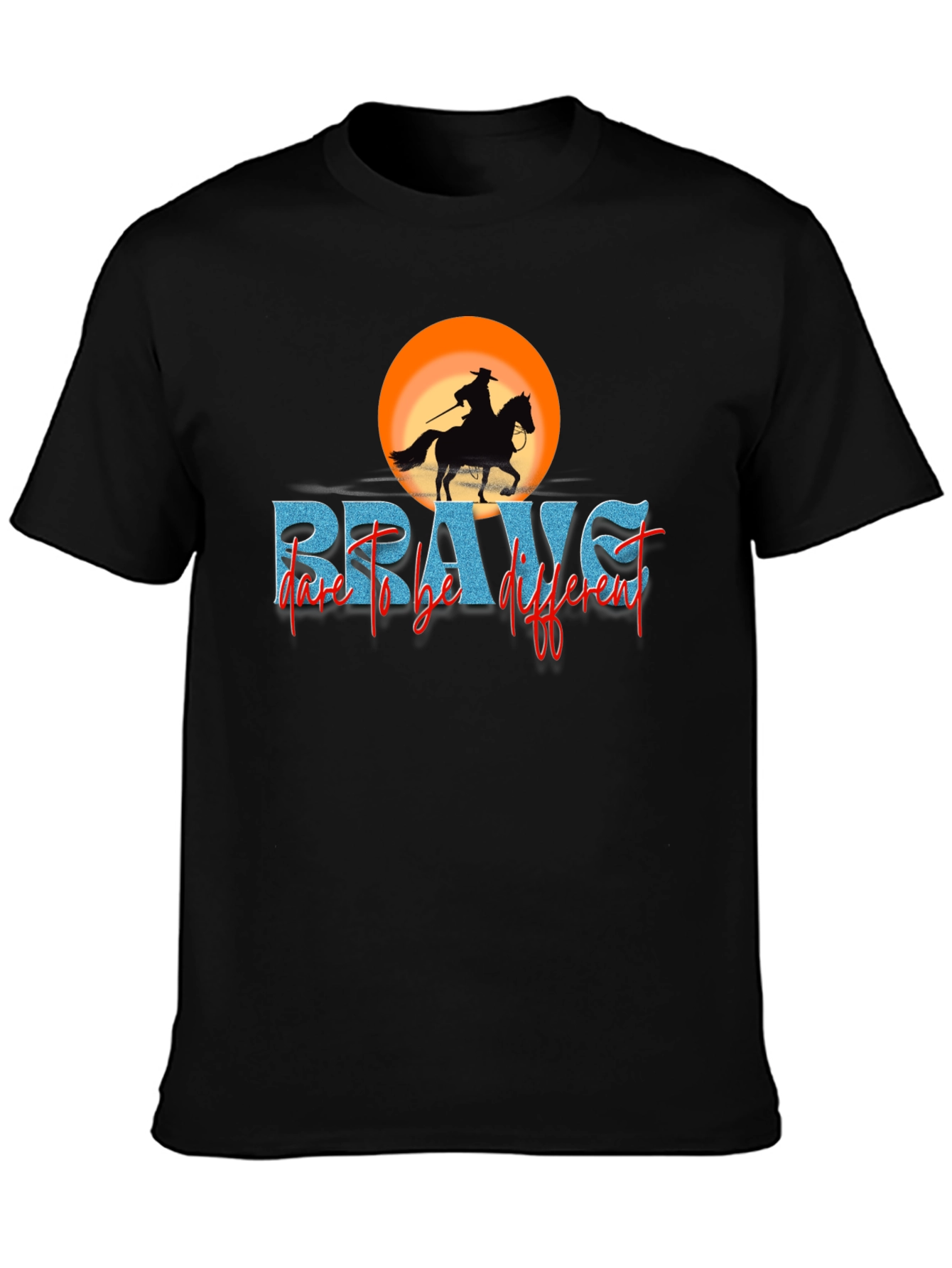 Brave Cowboy Graphic T-Shirt - Dare to be Different