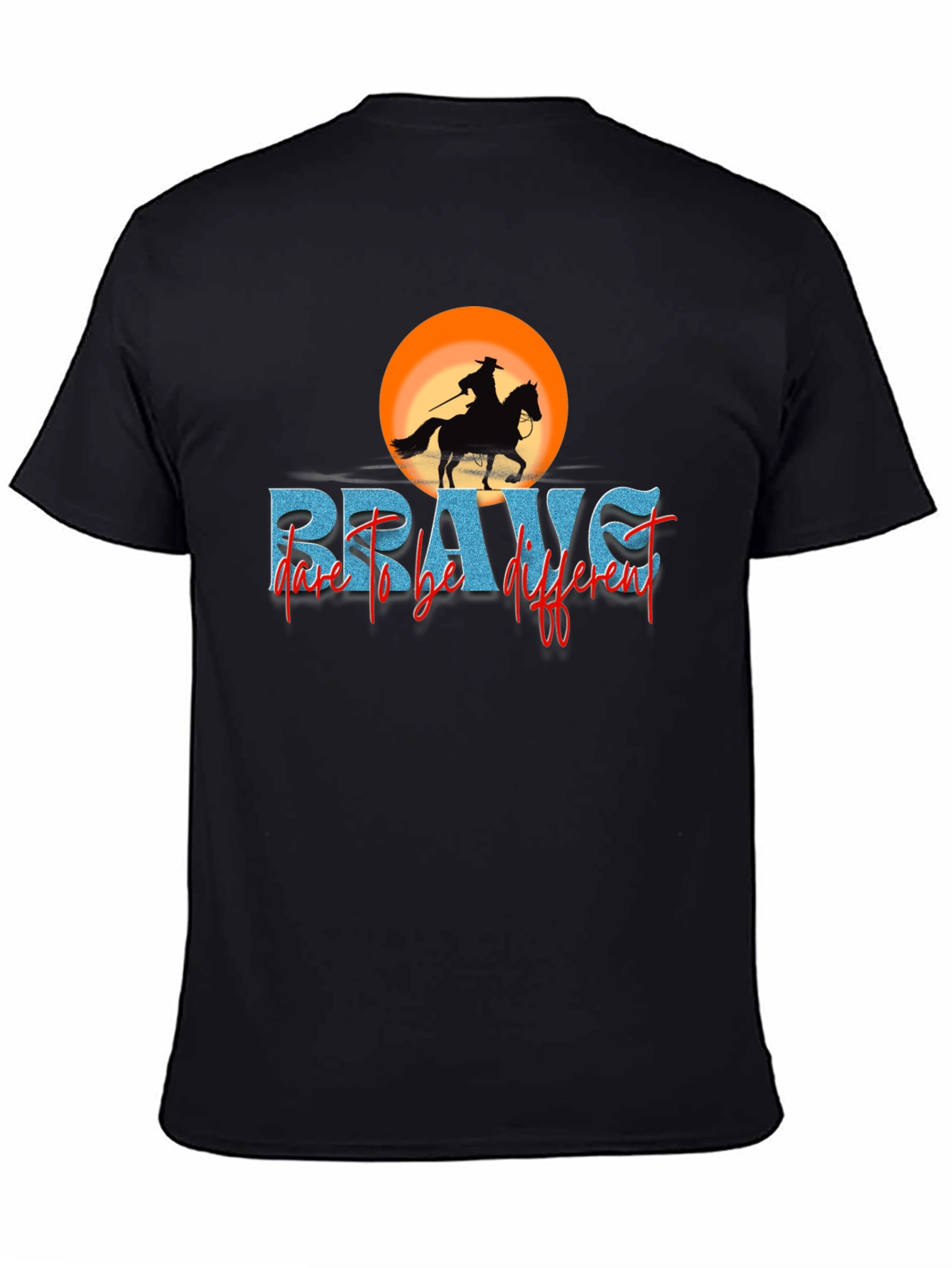 Brave Cowboy Graphic T-Shirt - Dare to be Different