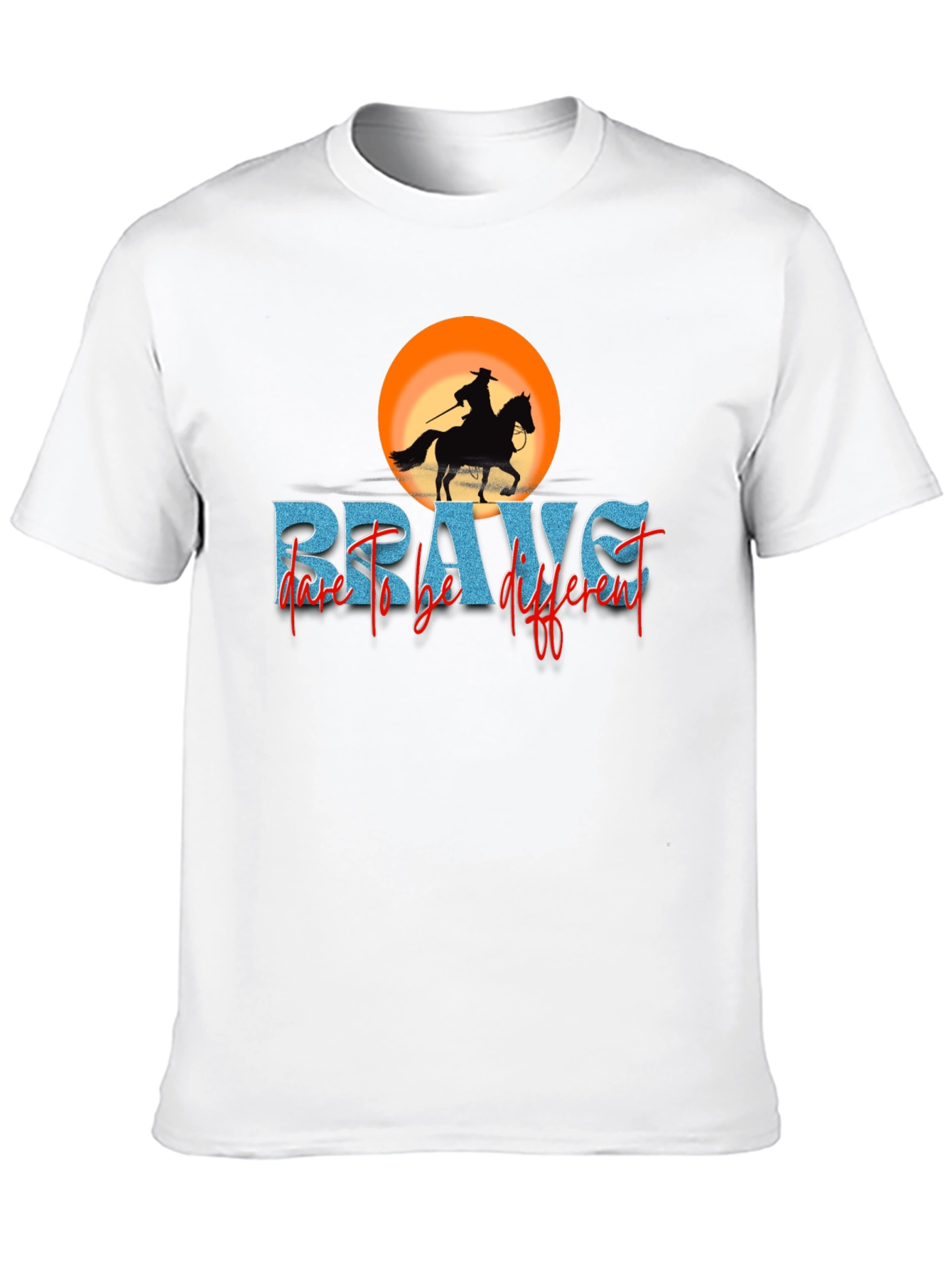 Brave Cowboy Graphic T-Shirt - Dare to be Different