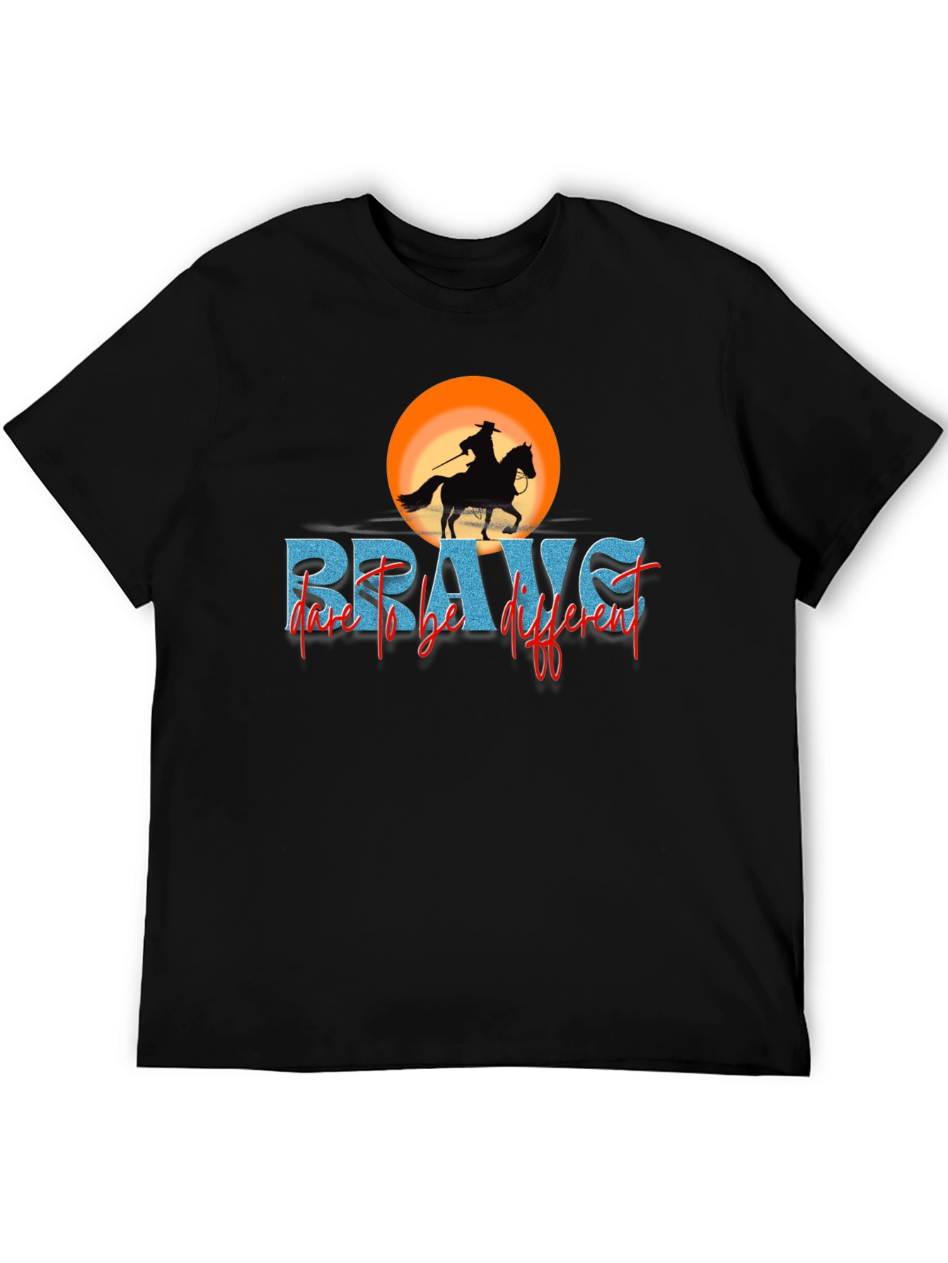 Brave Cowboy Graphic T-Shirt - Dare to be Different