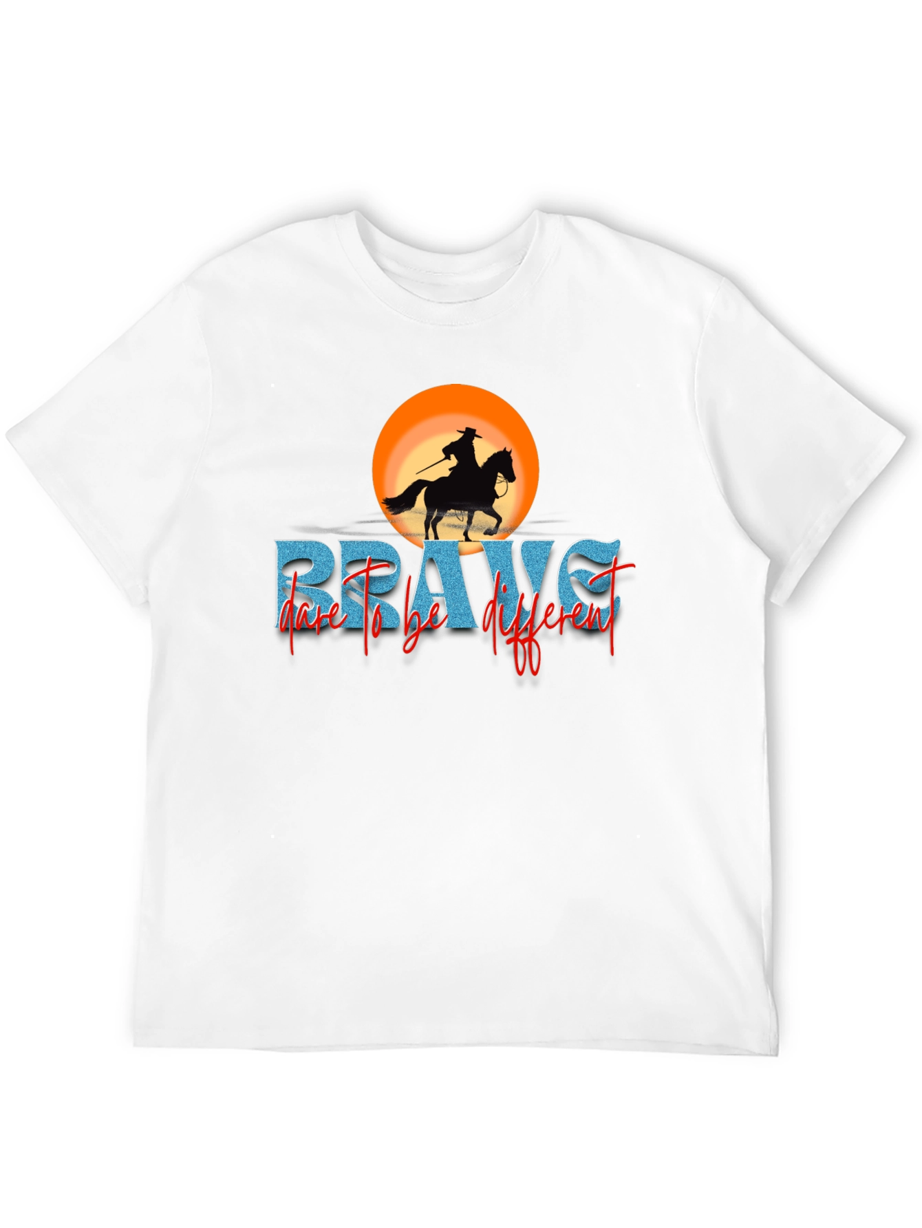 Brave Cowboy Graphic T-Shirt - Dare to be Different
