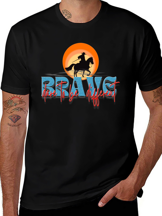 Brave Cowboy Graphic T-Shirt - Dare to be Different