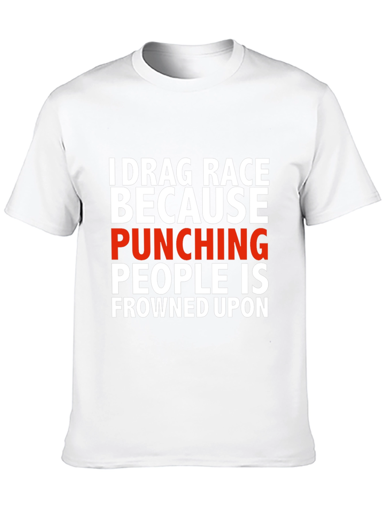 Drag Race Funny Graphic Tee - Black Cotton Blend
