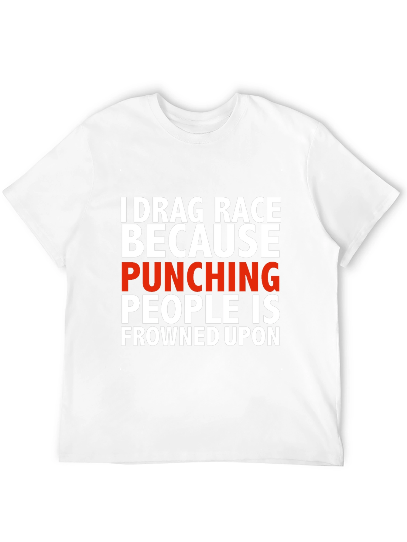 Drag Race Funny Graphic Tee - Black Cotton Blend