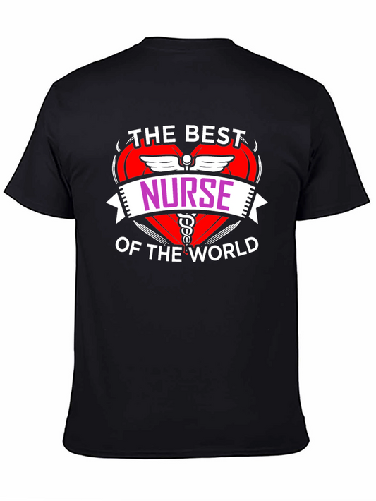 Best Nurse of the World Black T-Shirt
