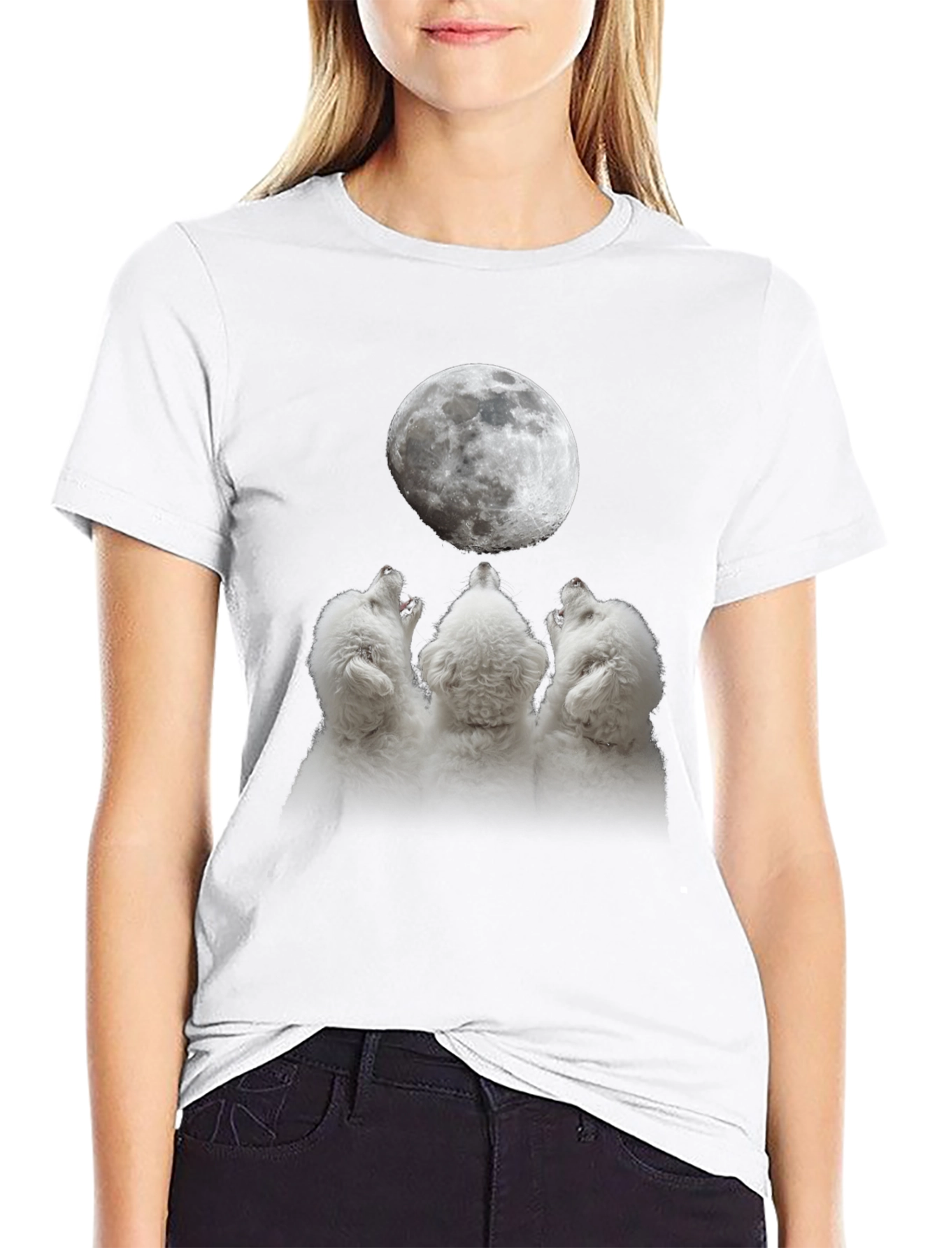 Wolf Howling Moon T-Shirt | Unique Graphic Tee