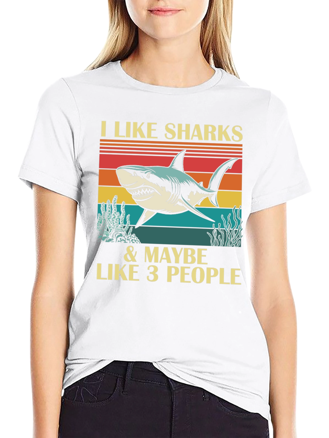 I Like Sharks & Maybe 3 People Graphic Tee