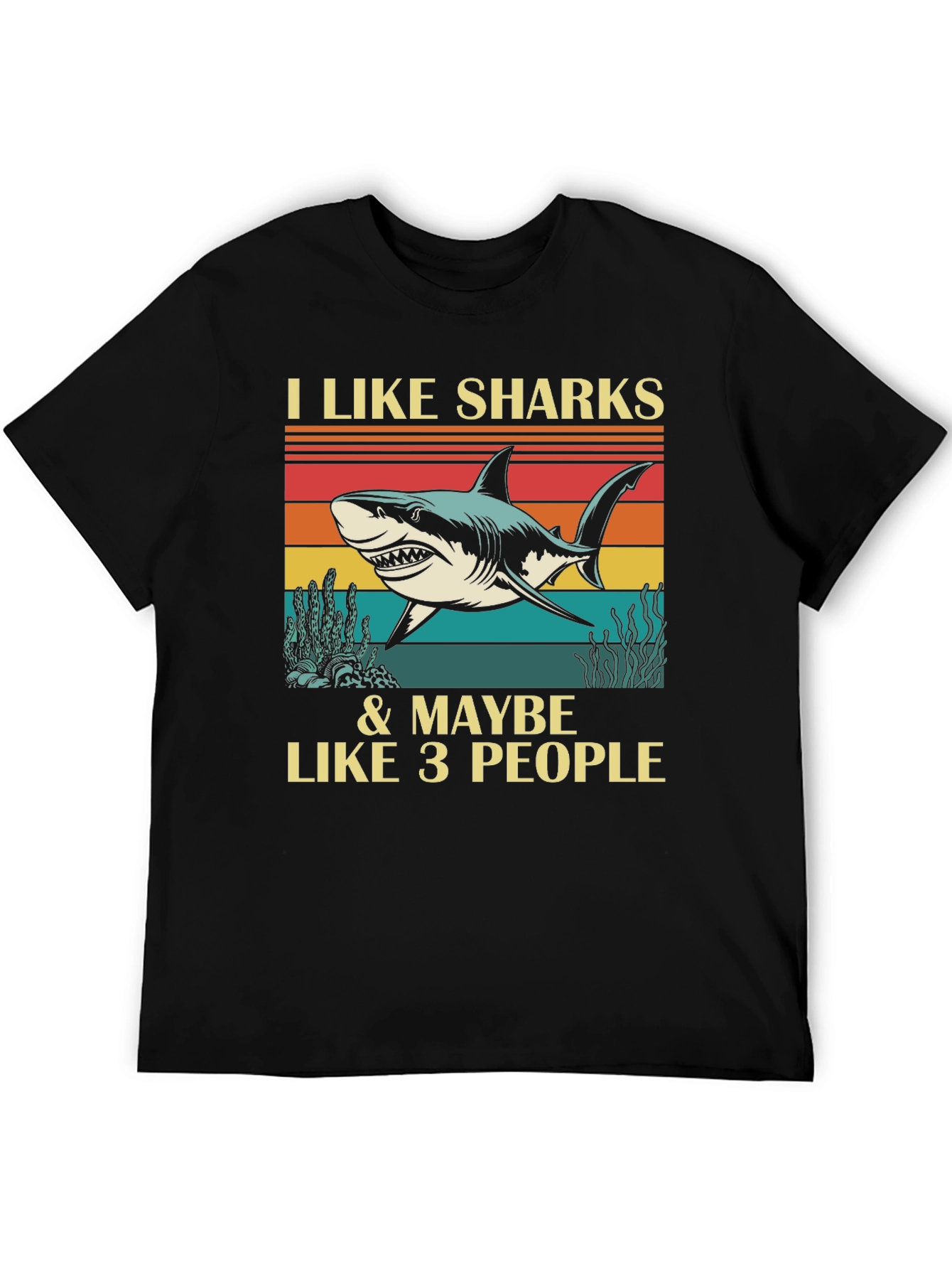 I Like Sharks & Maybe 3 People Graphic Tee