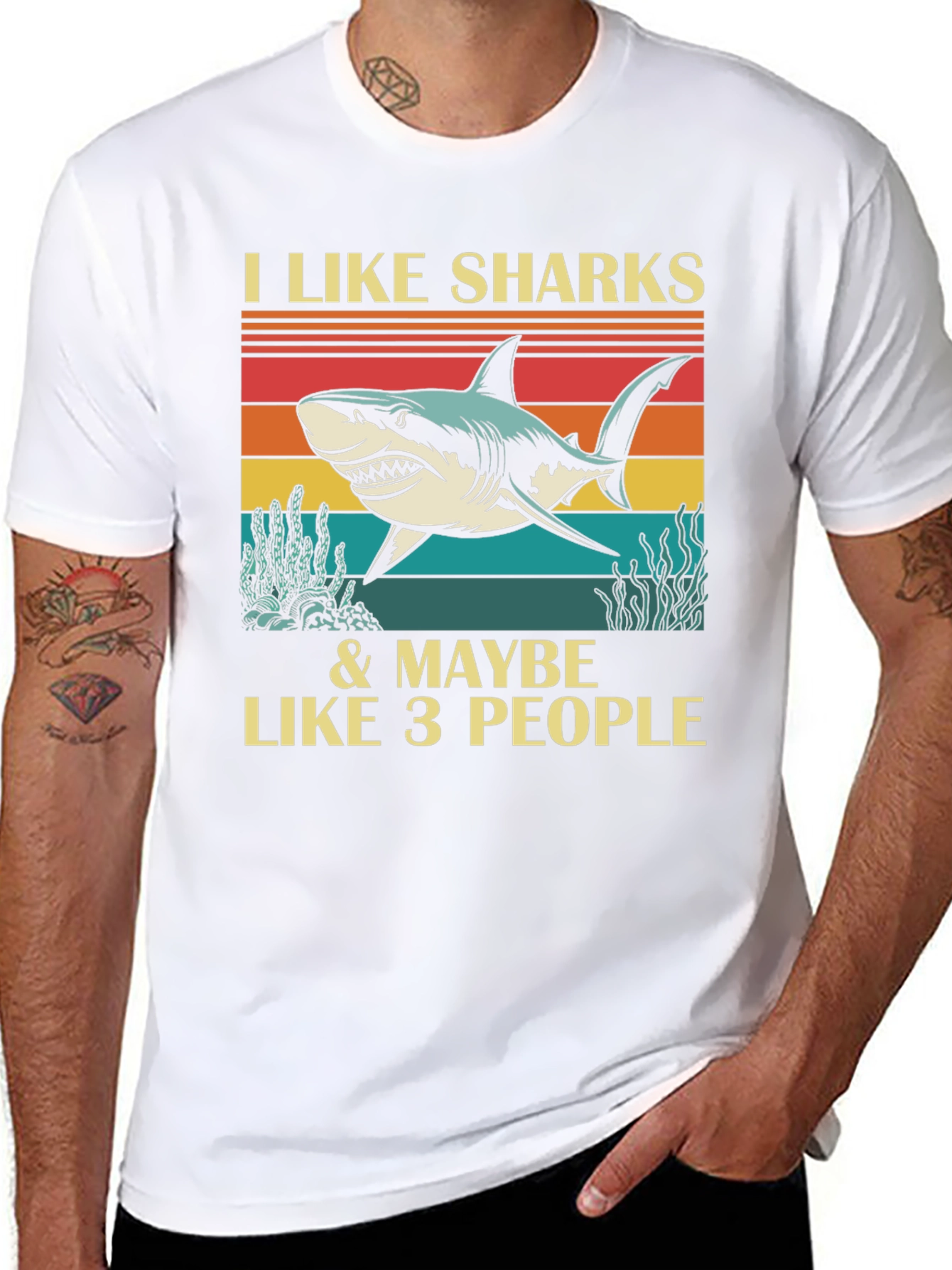 I Like Sharks & Maybe 3 People Graphic Tee