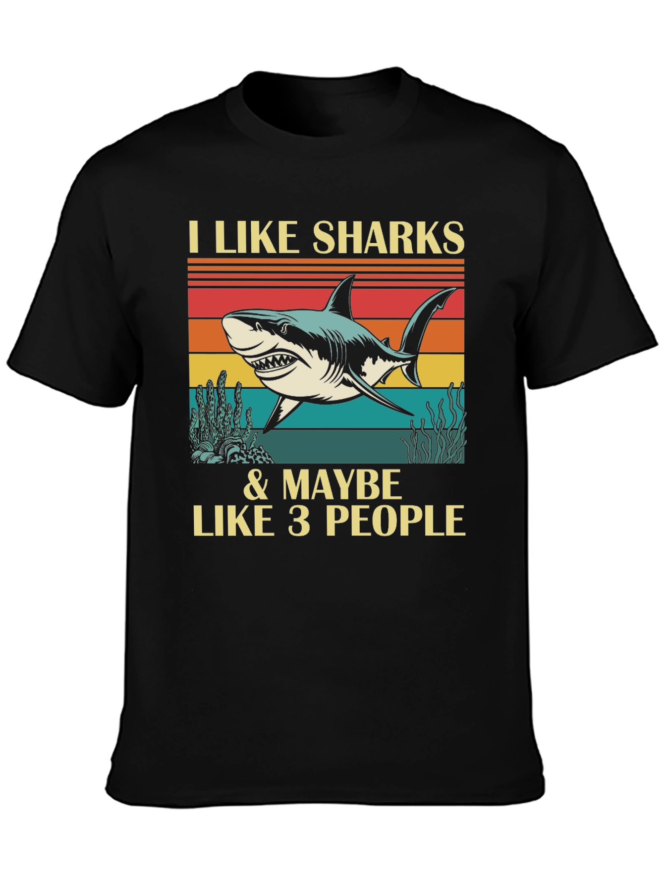 I Like Sharks & Maybe 3 People Graphic Tee