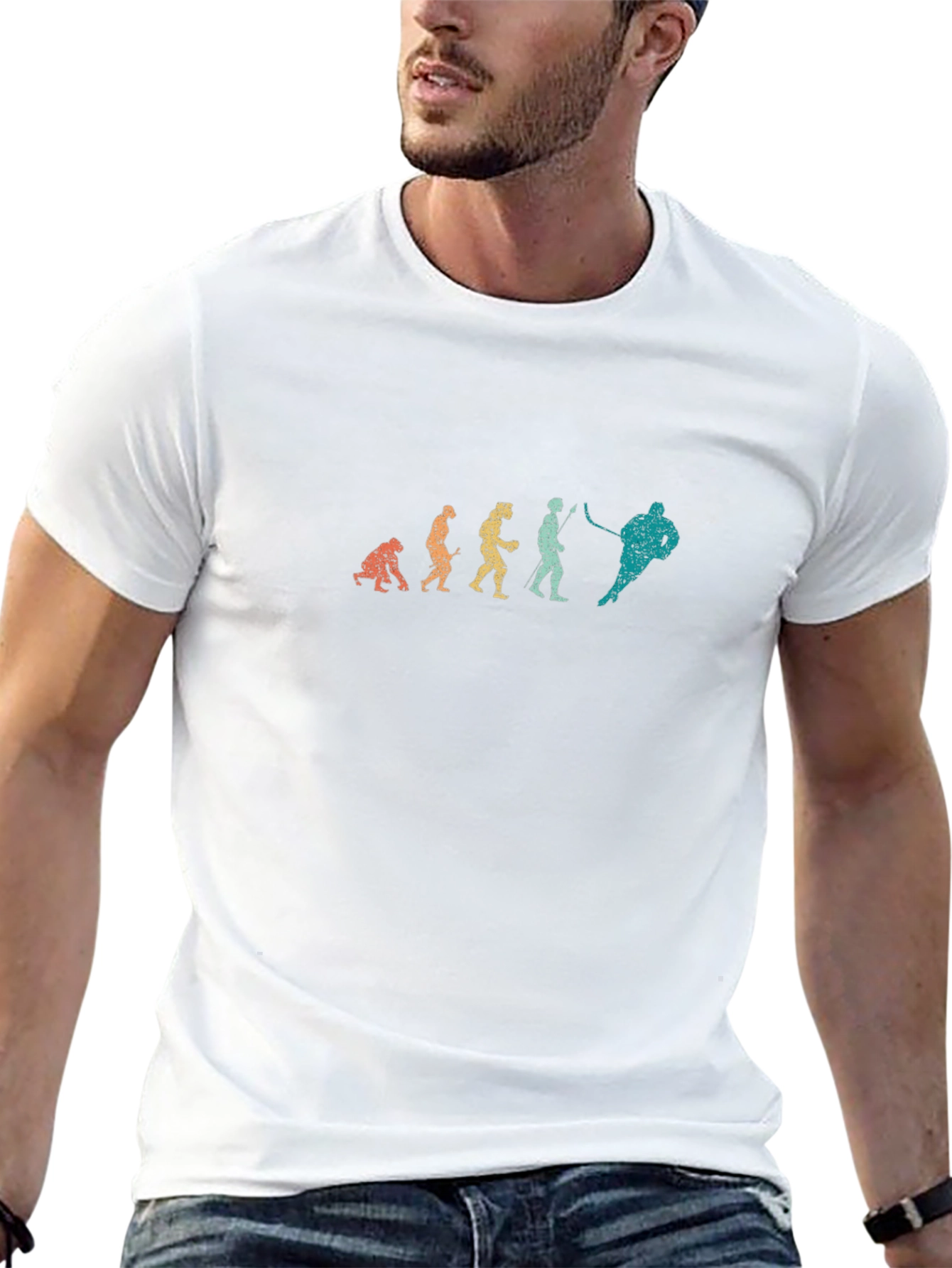 Evolution of Hockey Black T-Shirt
