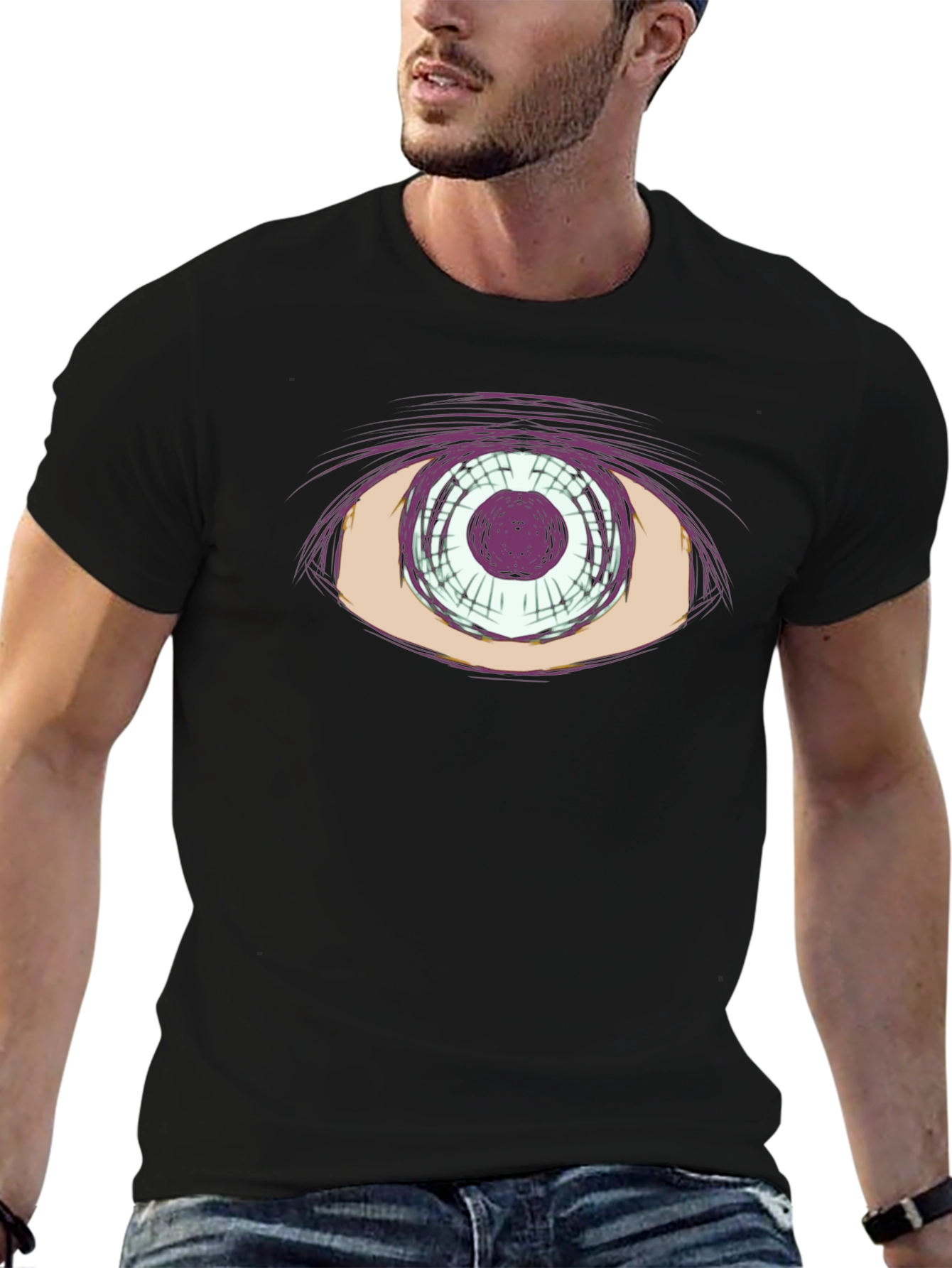 Abstract Eye Graphic Tee - Cool Casual Style