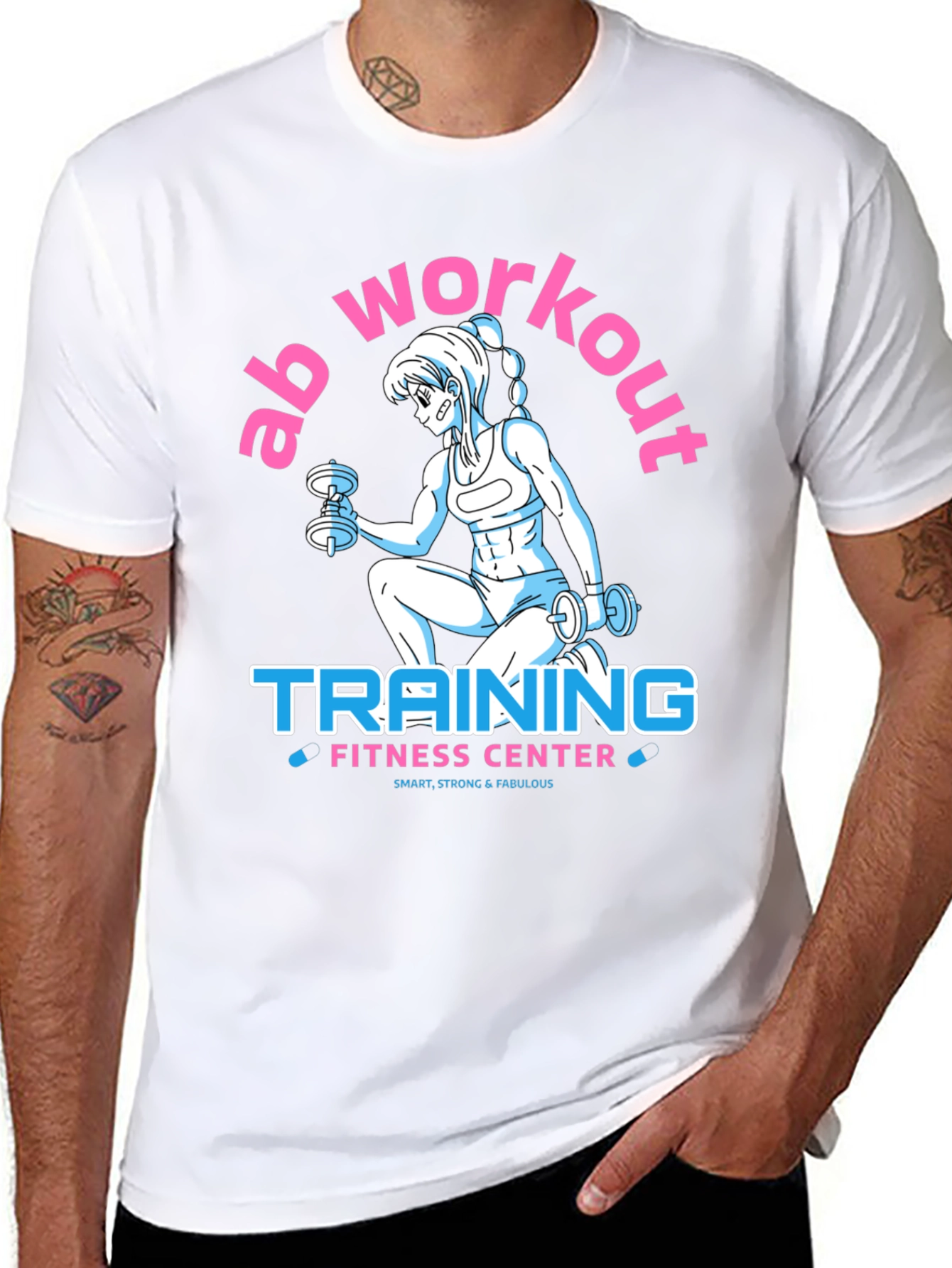 Ab Workout Training Fitness Center T-Shirt