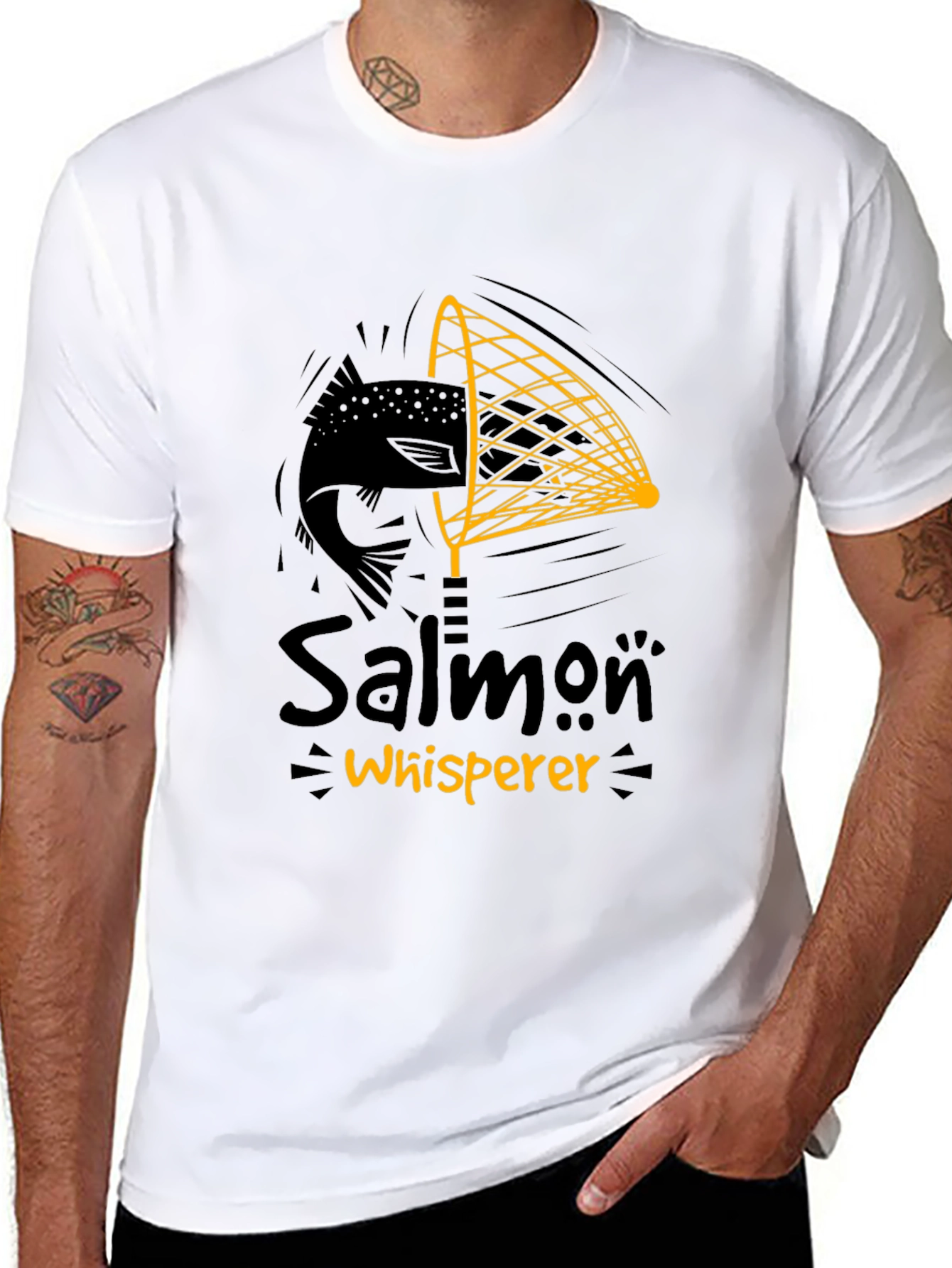 Salmon Whisperer Graphic Tee - Black