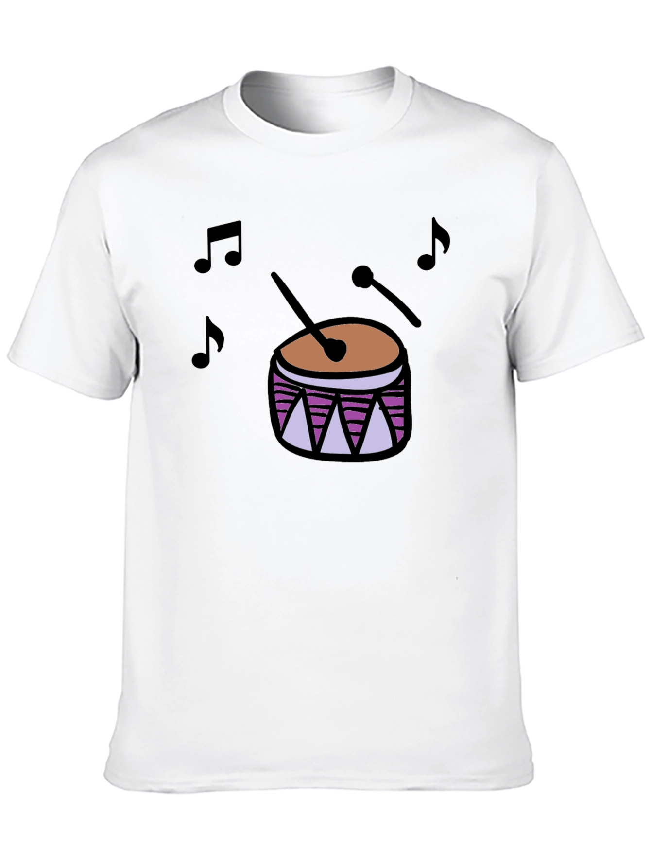 Drum Music T-Shirt - Black Cotton Tee