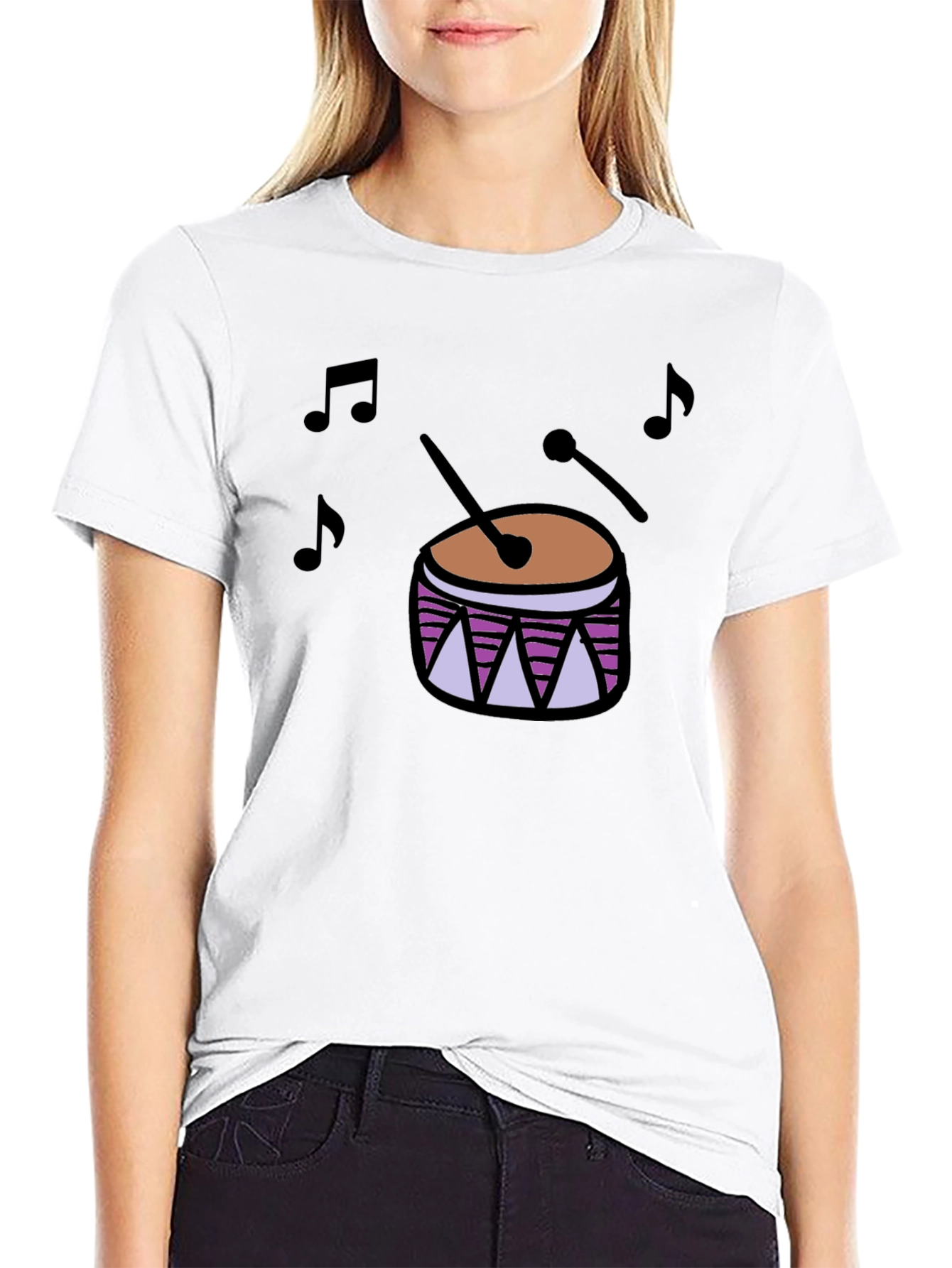 Drum Music T-Shirt - Black Cotton Tee