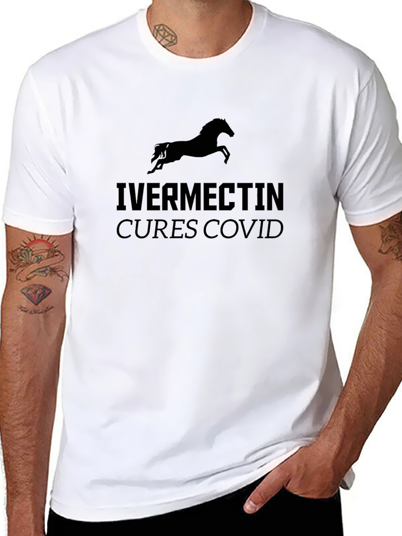 Ivermectin Cures Covid Black T-Shirt