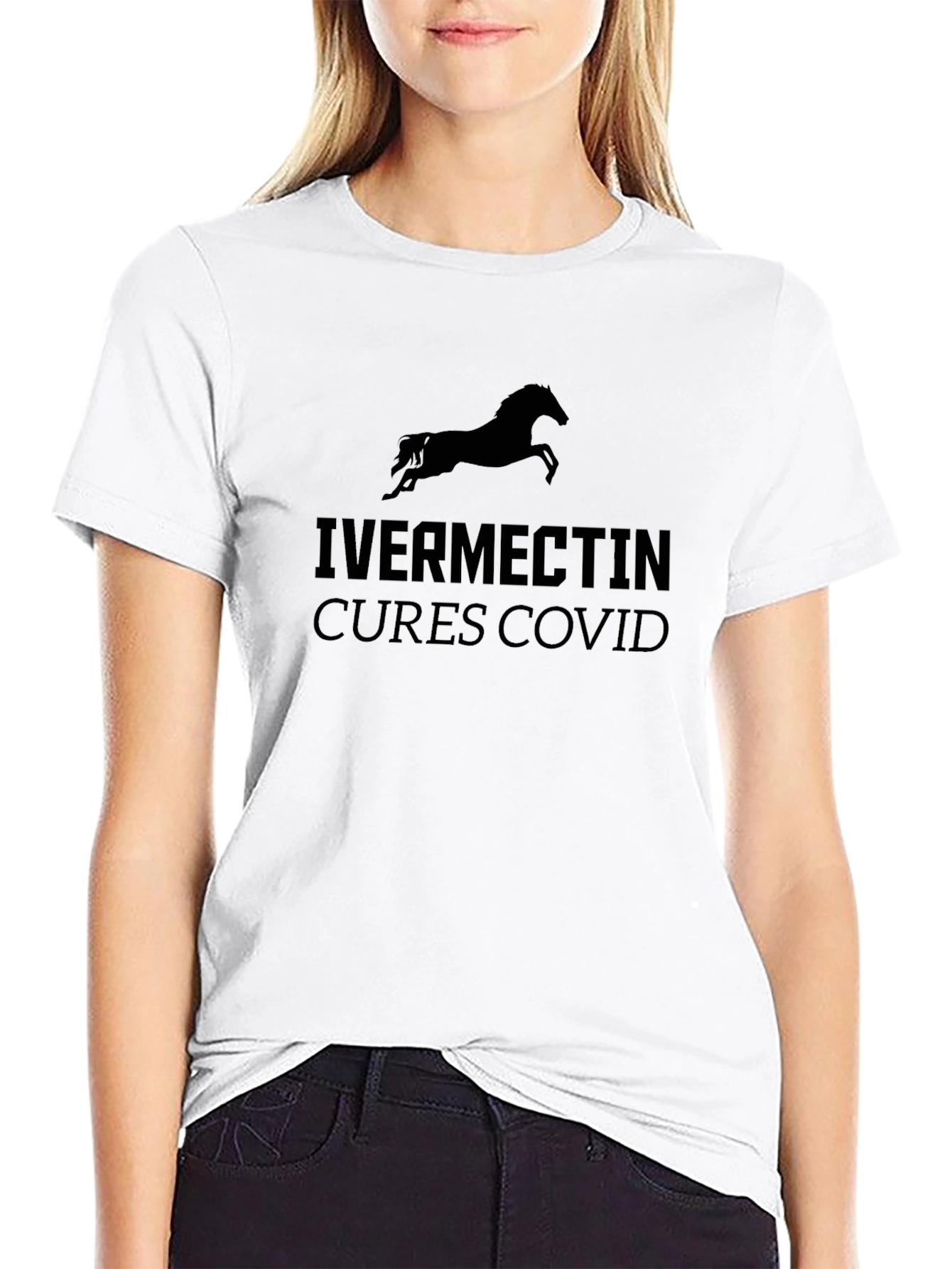 Ivermectin Cures Covid Black T-Shirt