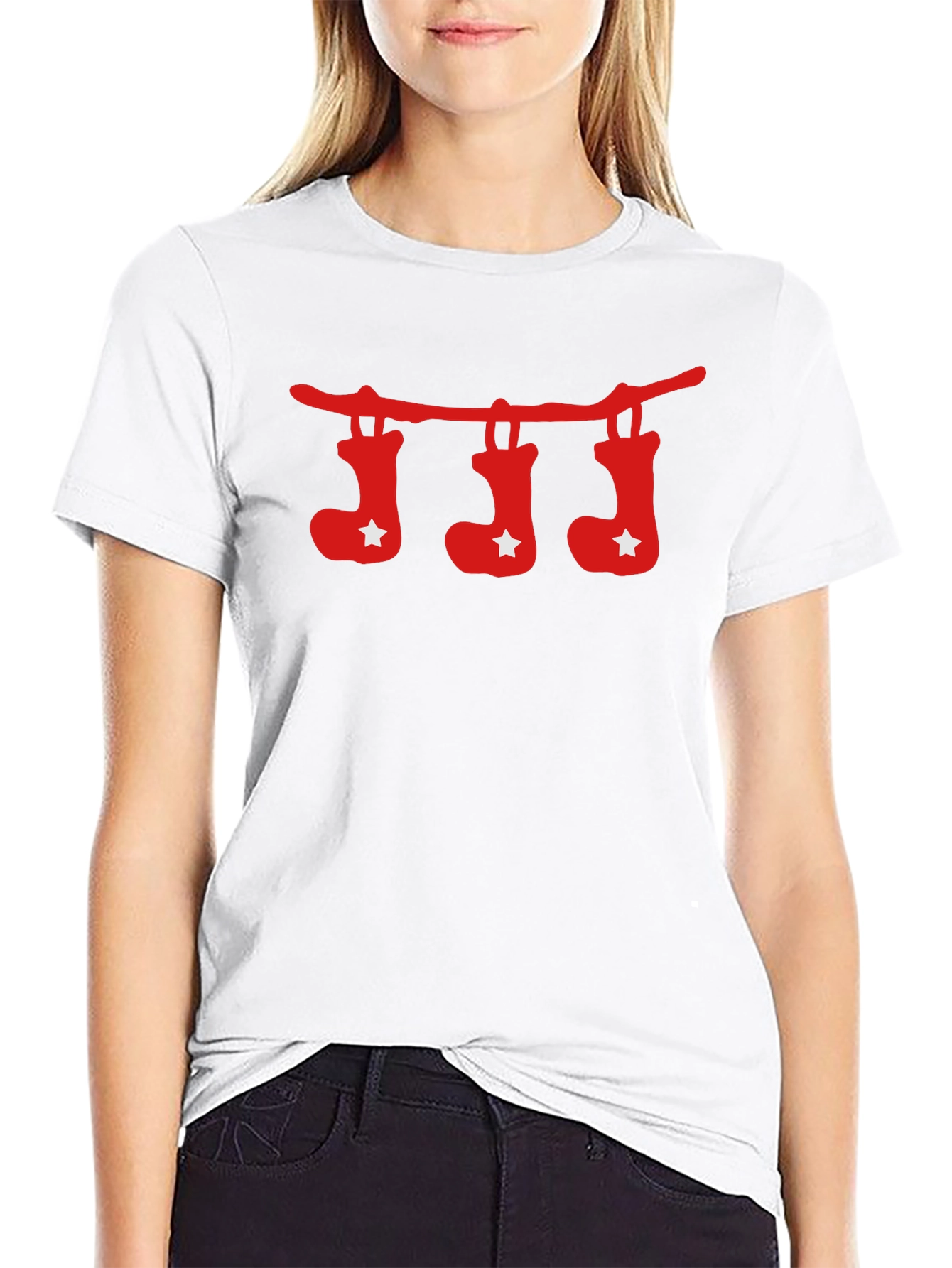 Holiday Christmas Stockings Graphic T-Shirt