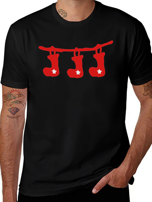 Holiday Christmas Stockings Graphic T-Shirt
