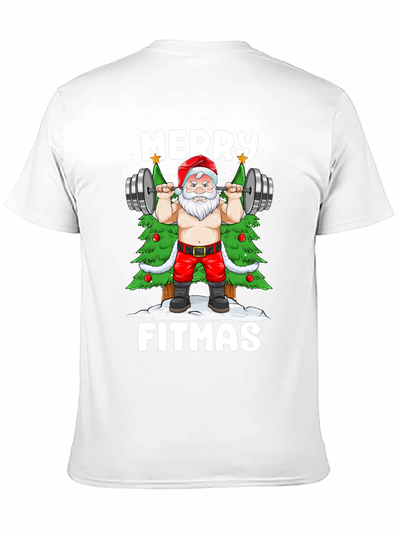 Merry Fitmas Santa T-Shirt - Gym Christmas Apparel