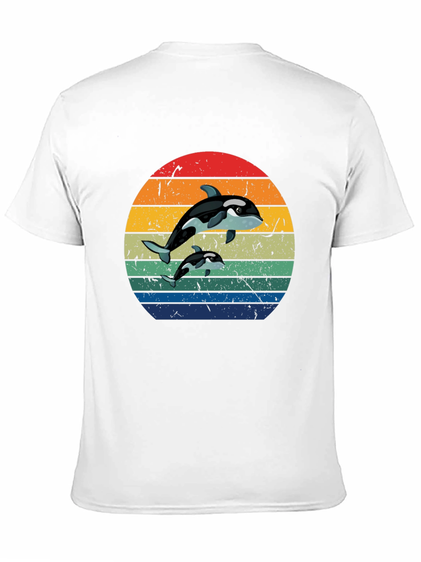 Orca Sunset T-Shirt - Black Whale Tee