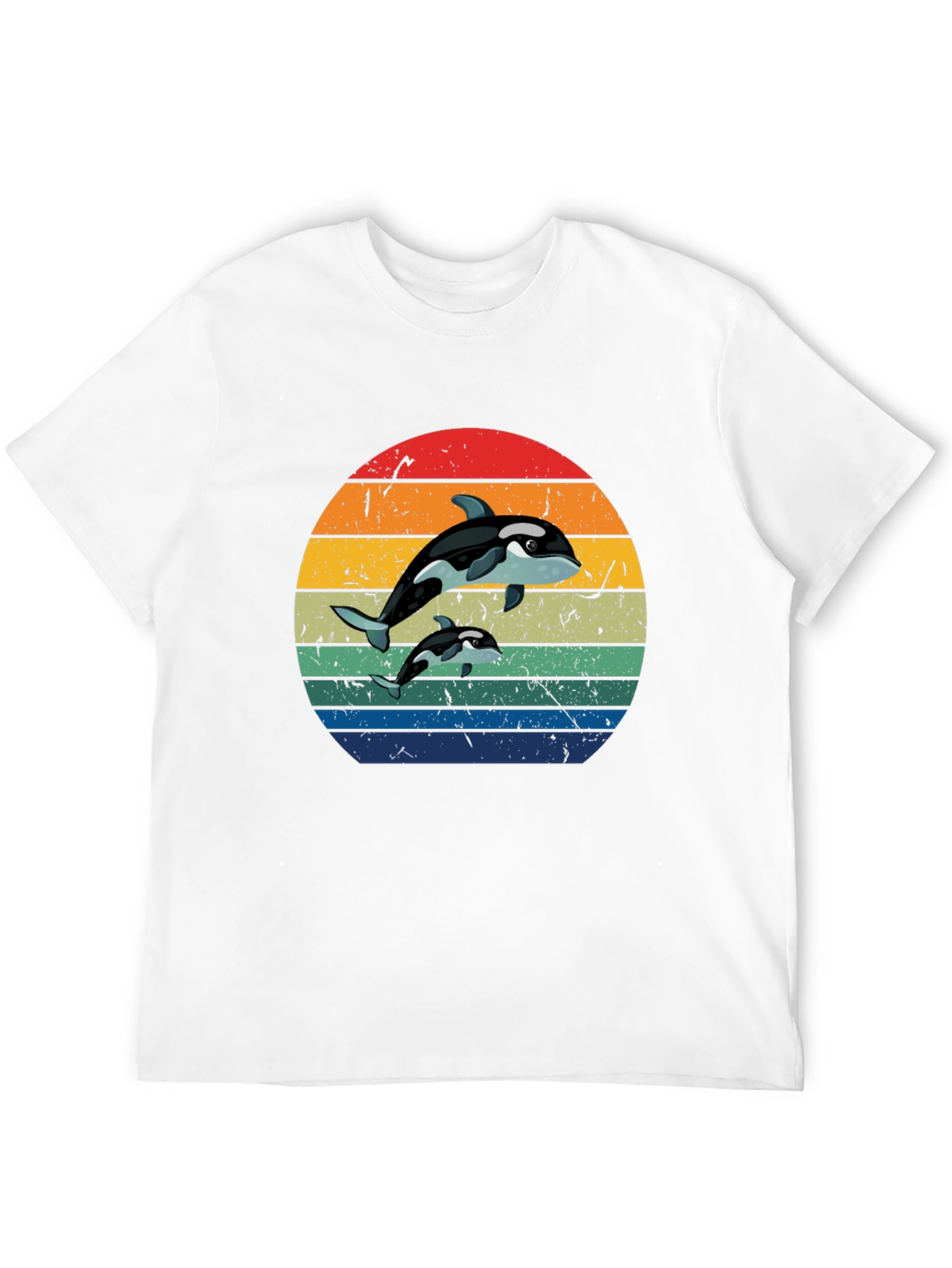 Orca Sunset T-Shirt - Black Whale Tee