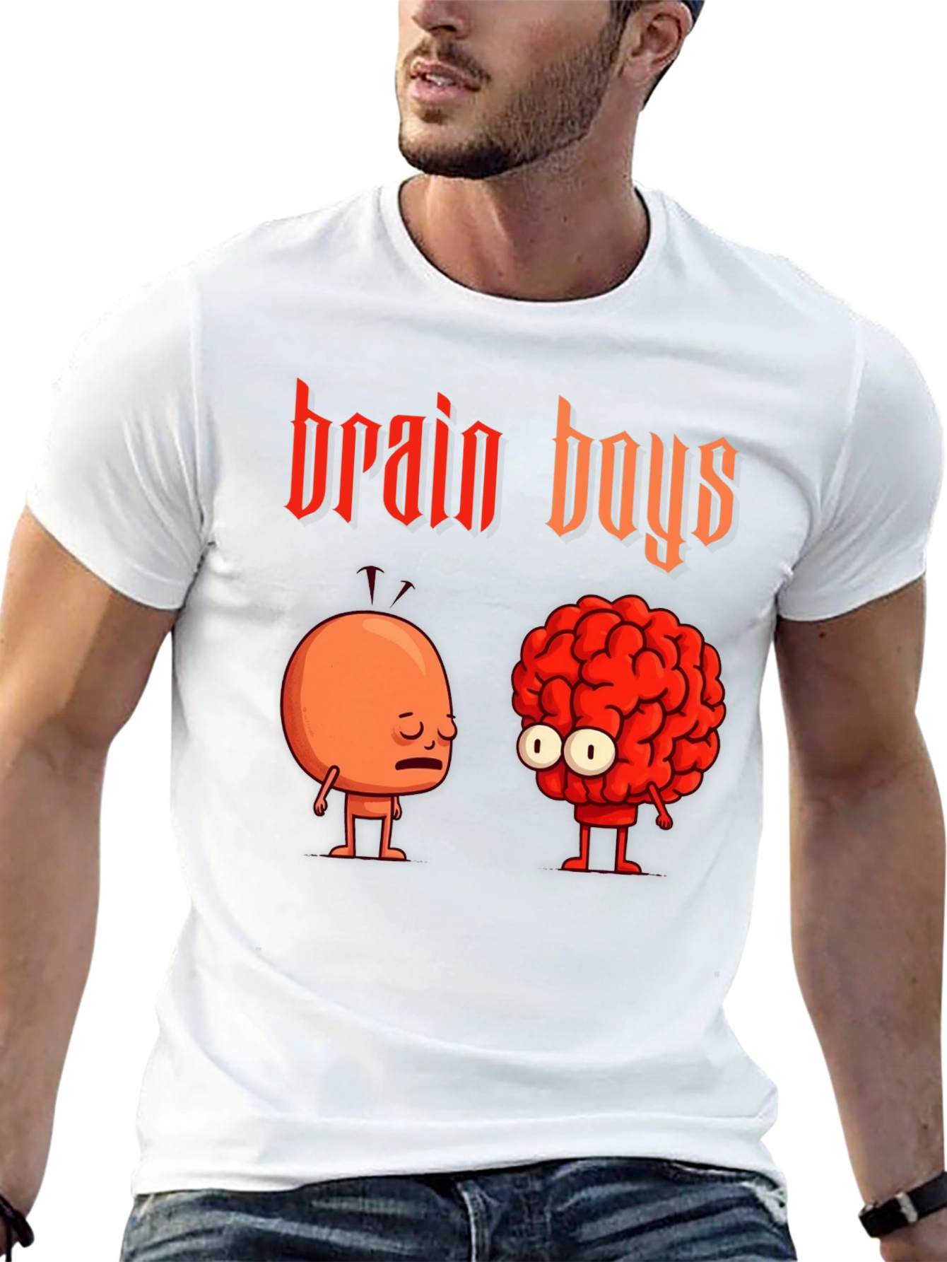 Brain Boys Graphic T-Shirt - Quirky Brain Tee