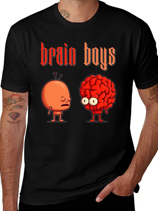 Brain Boys Graphic T-Shirt - Quirky Brain Tee