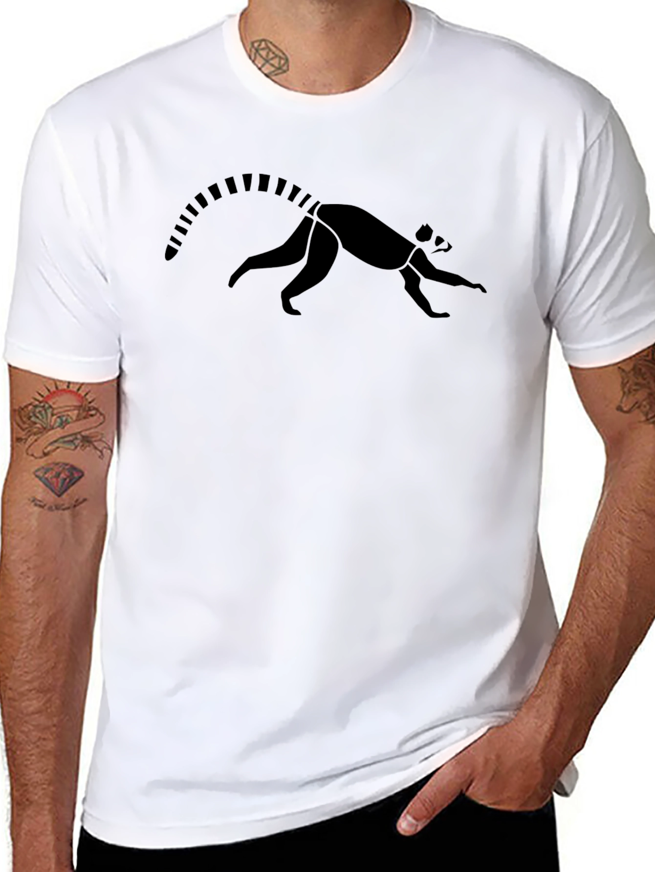 Lemur Graphic Tee - Unique Animal Design