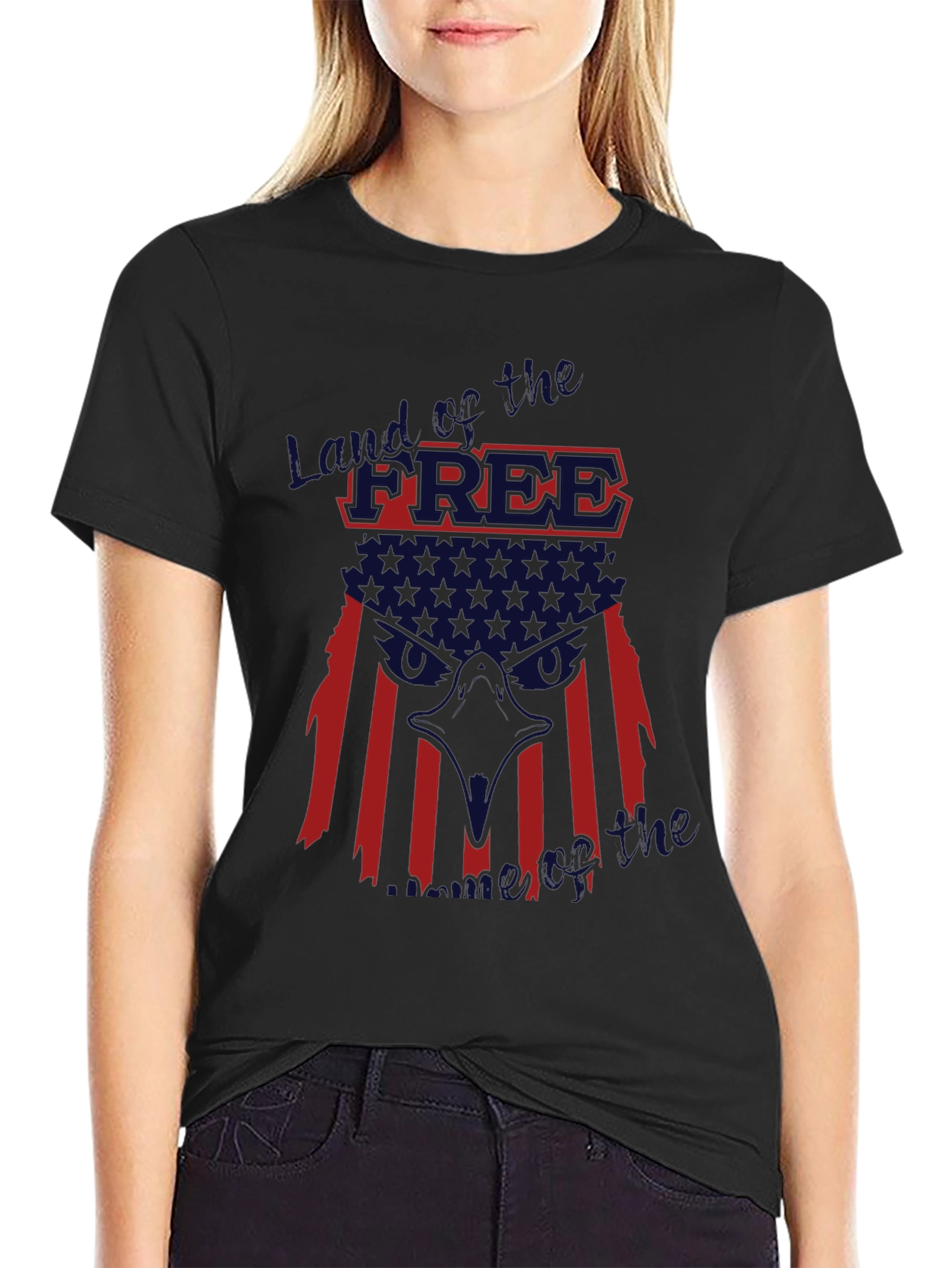 Land of the Free T-Shirt Patriotic USA Flag