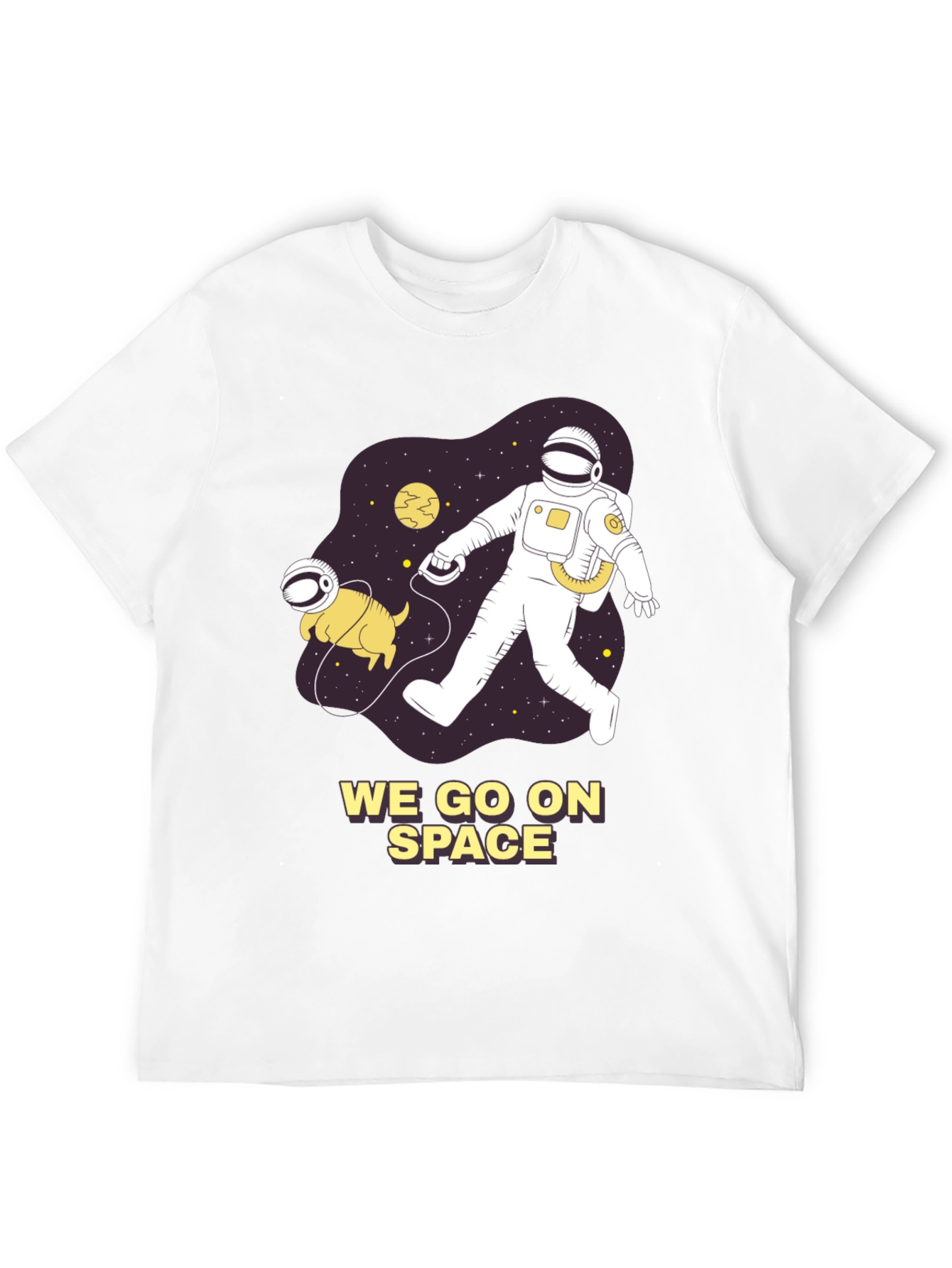Astronaut & Dog in Space Graphic Tee - Unisex