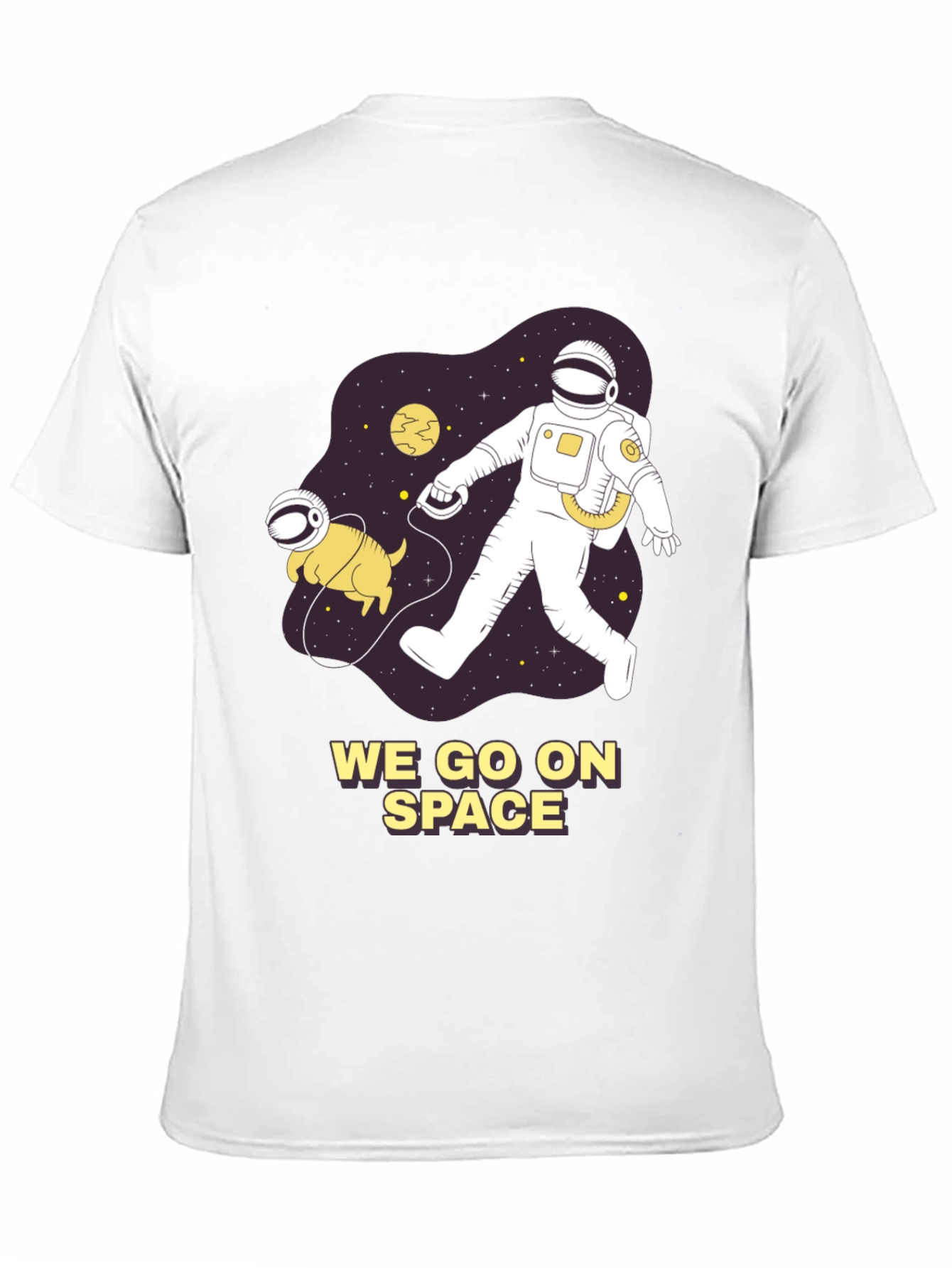 Astronaut & Dog in Space Graphic Tee - Unisex