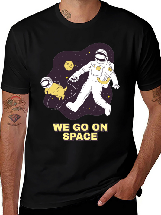 Astronaut & Dog in Space Graphic Tee - Unisex
