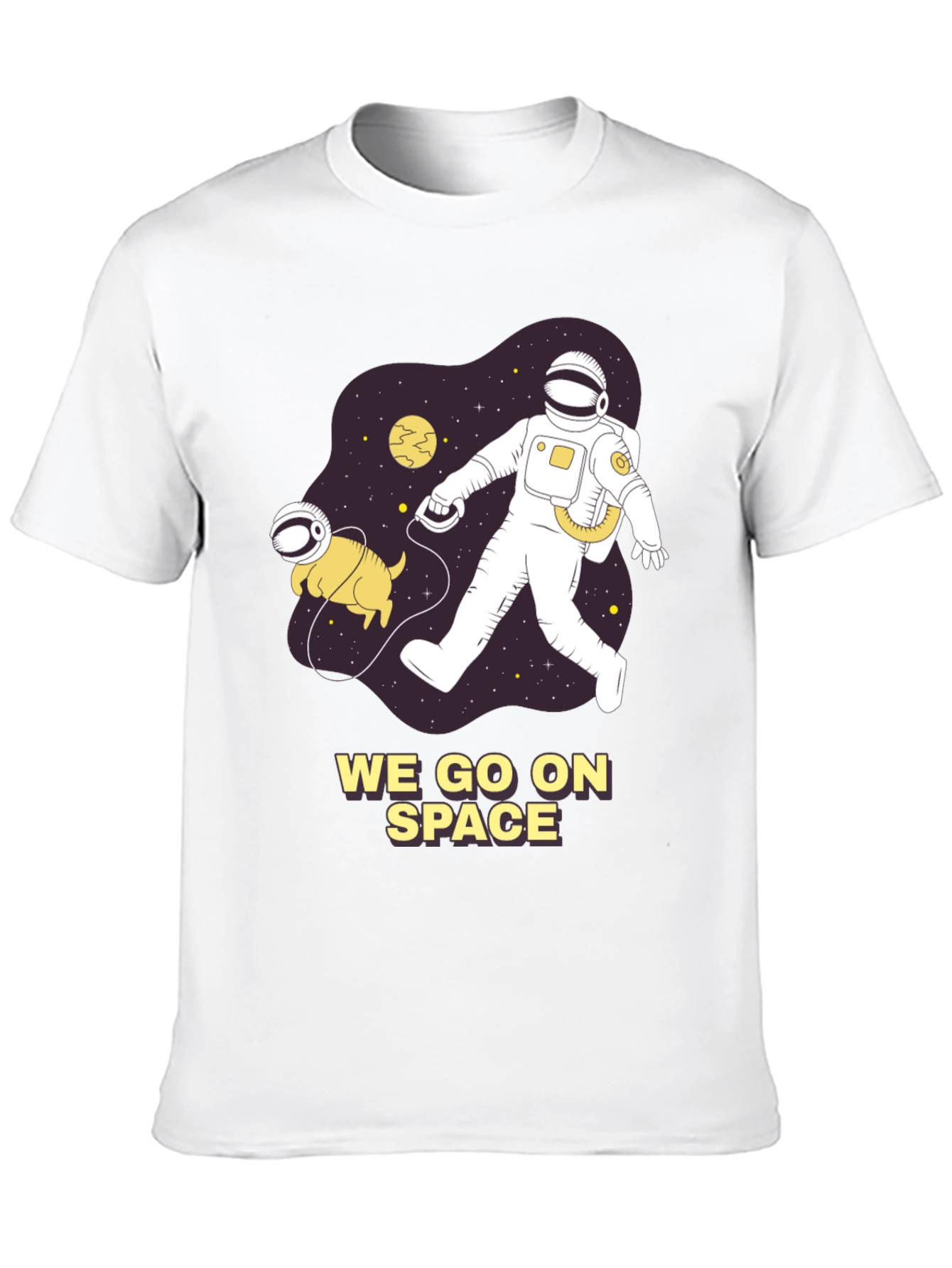 Astronaut & Dog in Space Graphic Tee - Unisex