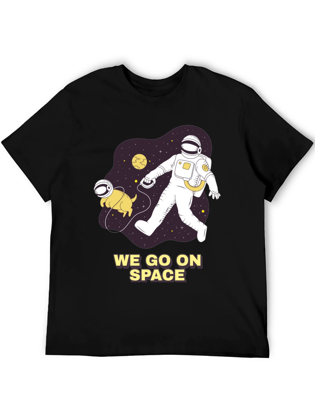 Astronaut & Dog in Space Graphic Tee - Unisex