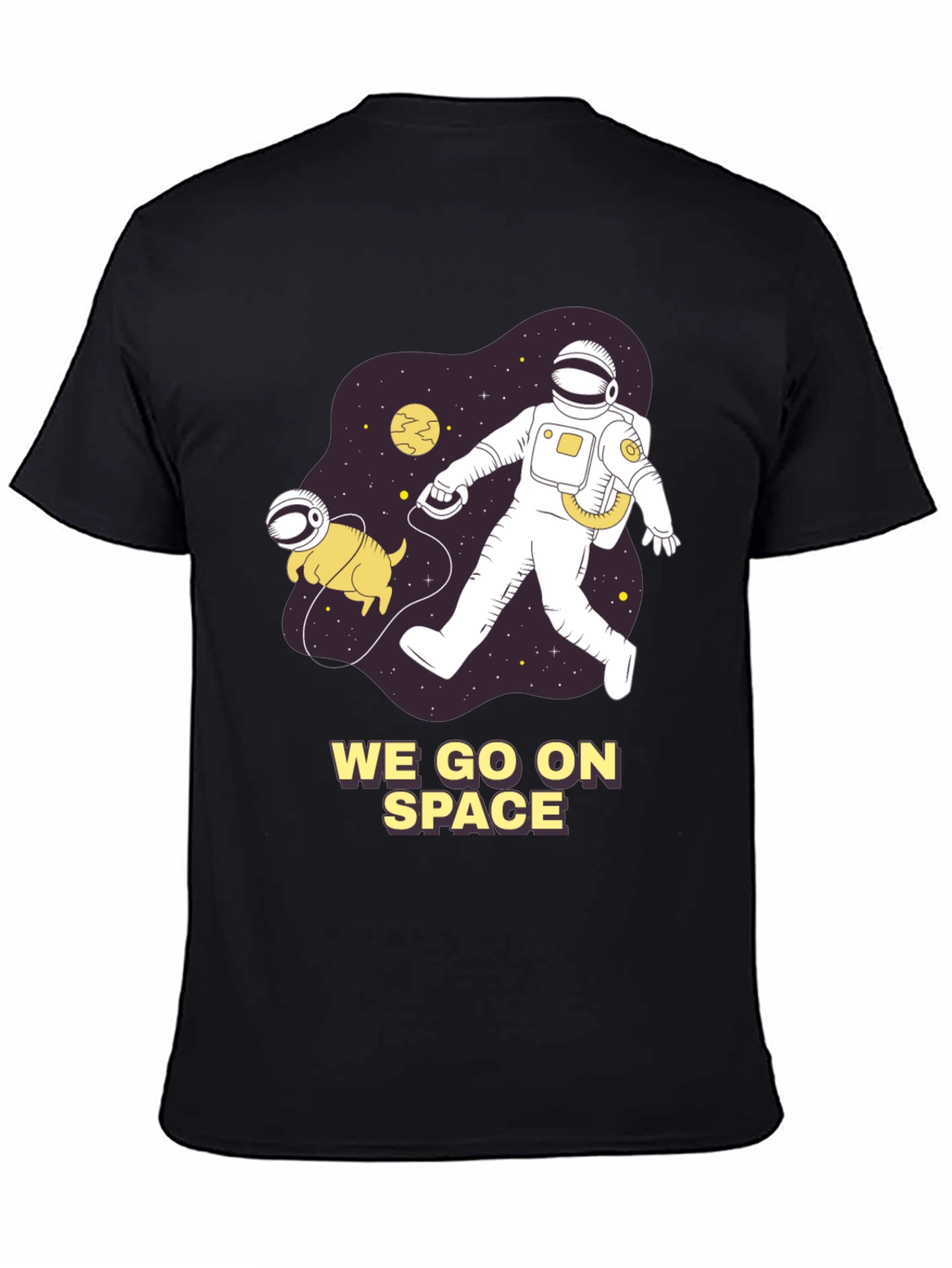 Astronaut & Dog in Space Graphic Tee - Unisex