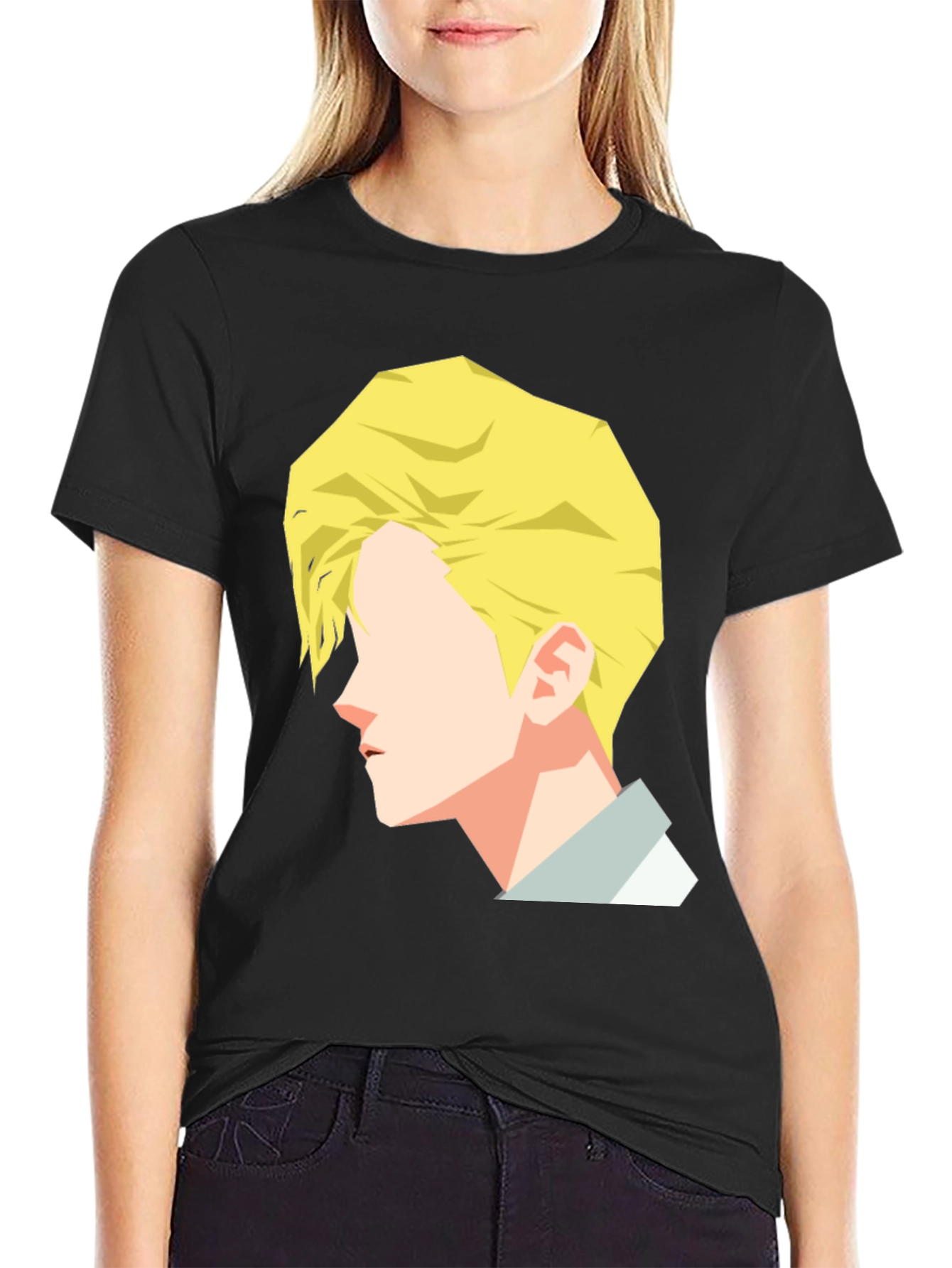 Geometric Face T-Shirt - Modern Graphic Tee