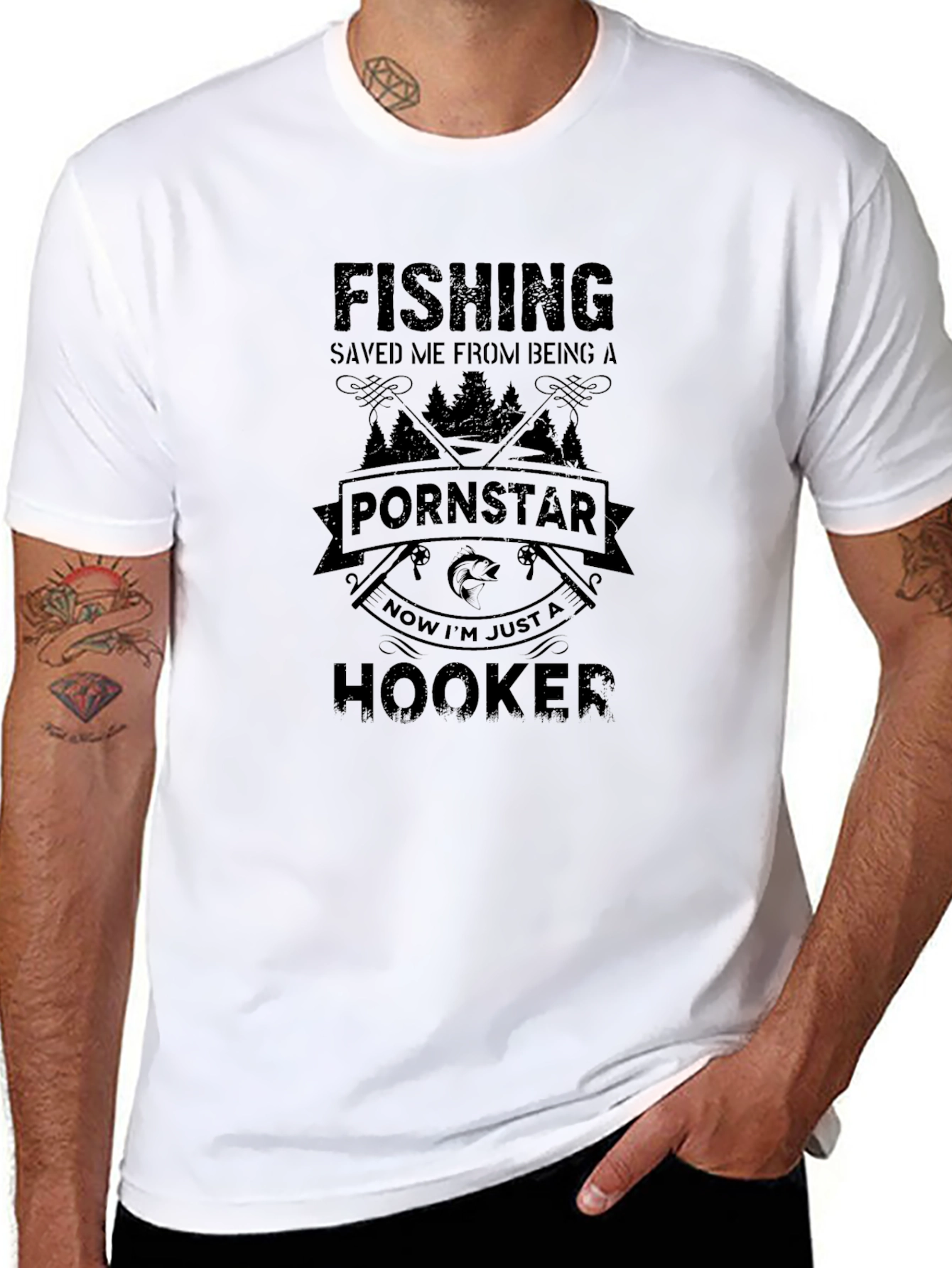 Funny Fishing Hooker T-Shirt - Angler Gift