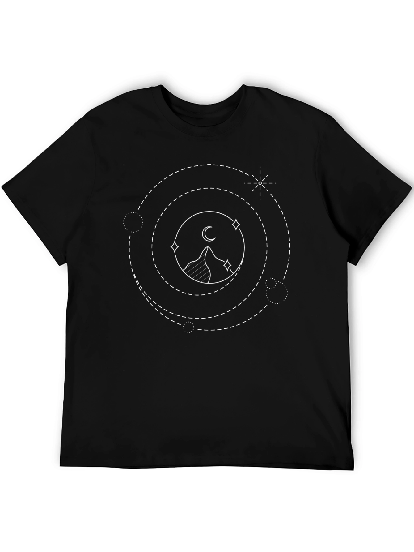 Celestial Mountain Black Graphic Tee