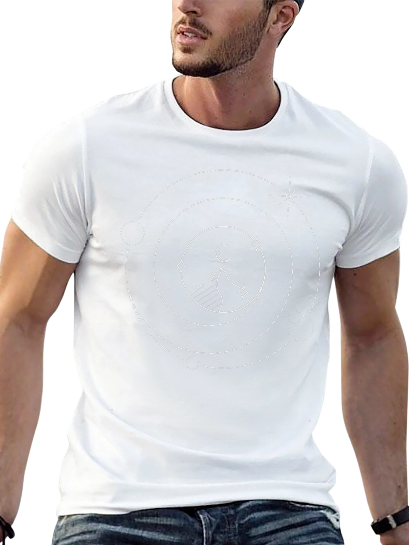Celestial Mountain Black Graphic Tee