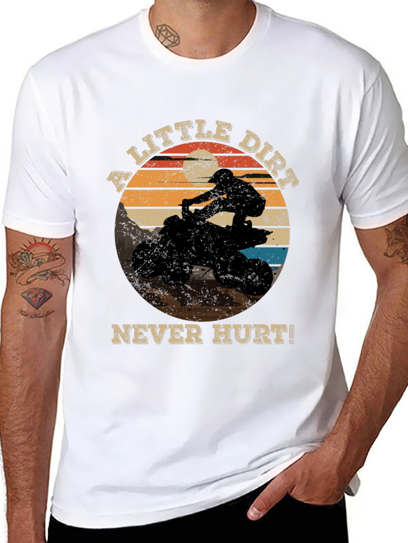 A Little Dirt Never Hurt! ATV Rider Graphic Tee