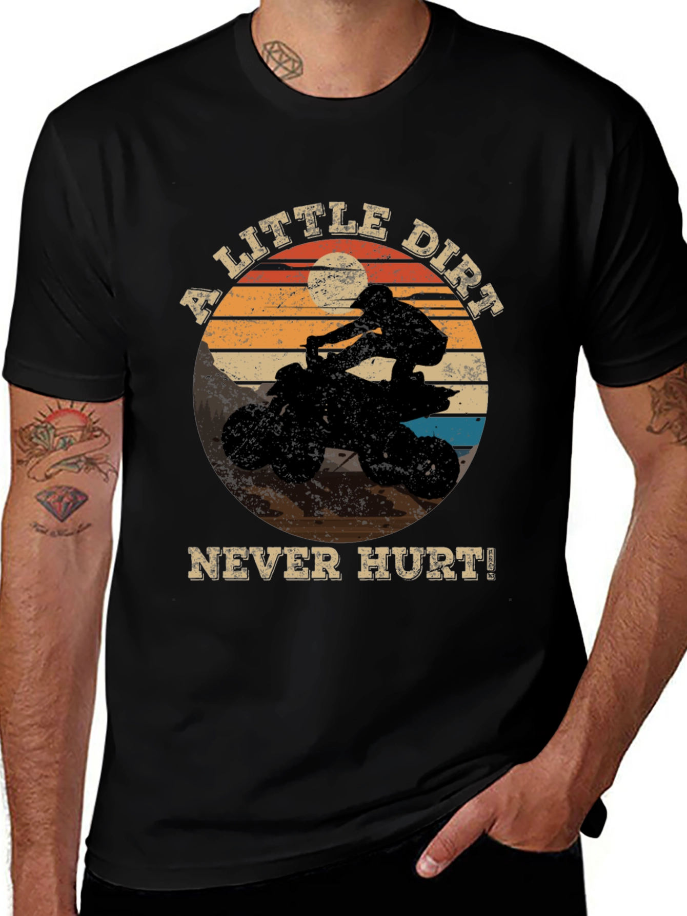 A Little Dirt Never Hurt! ATV Rider Graphic Tee