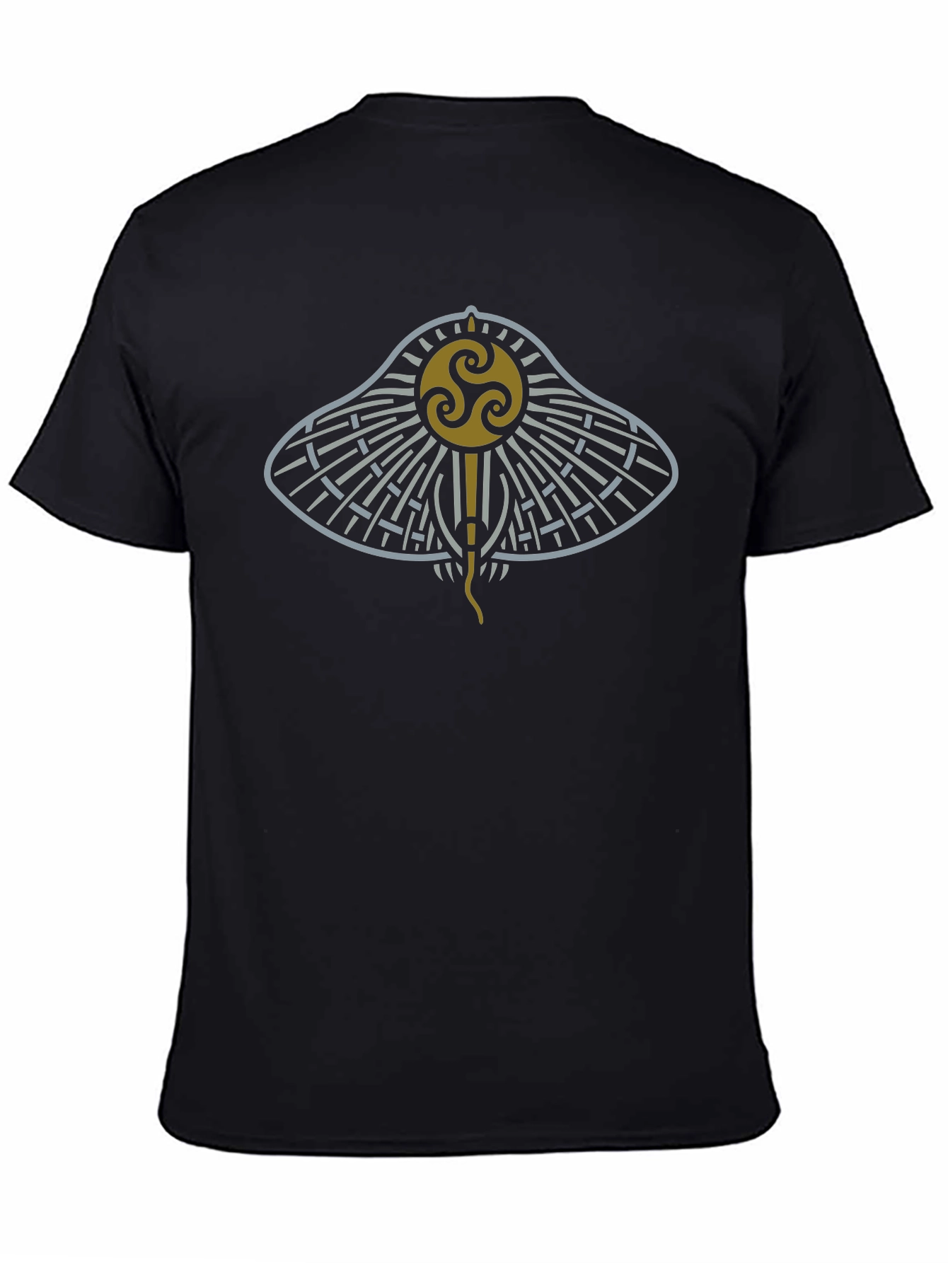 Celtic Knot Stingray Graphic Tee - Black