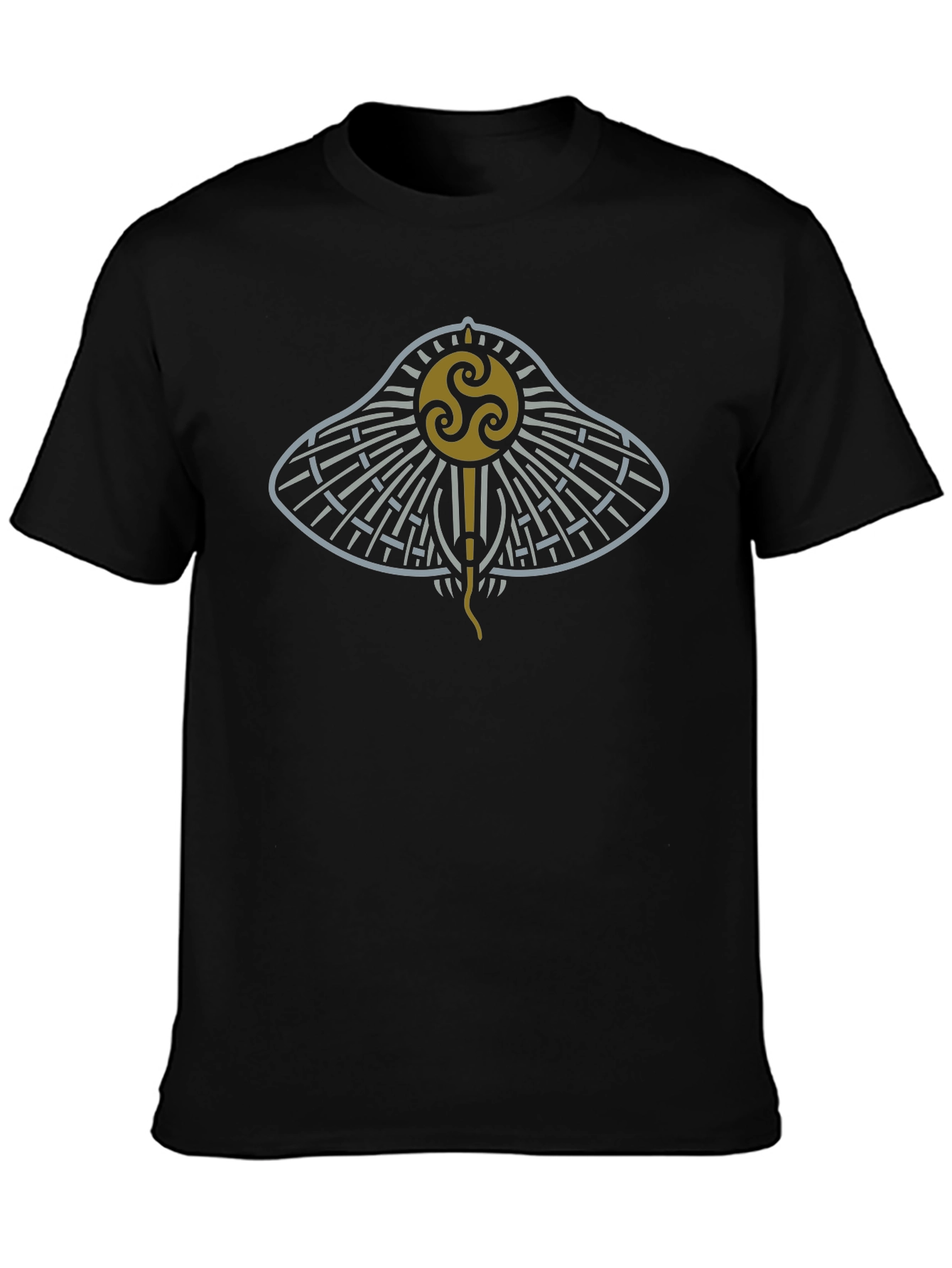 Celtic Knot Stingray Graphic Tee - Black