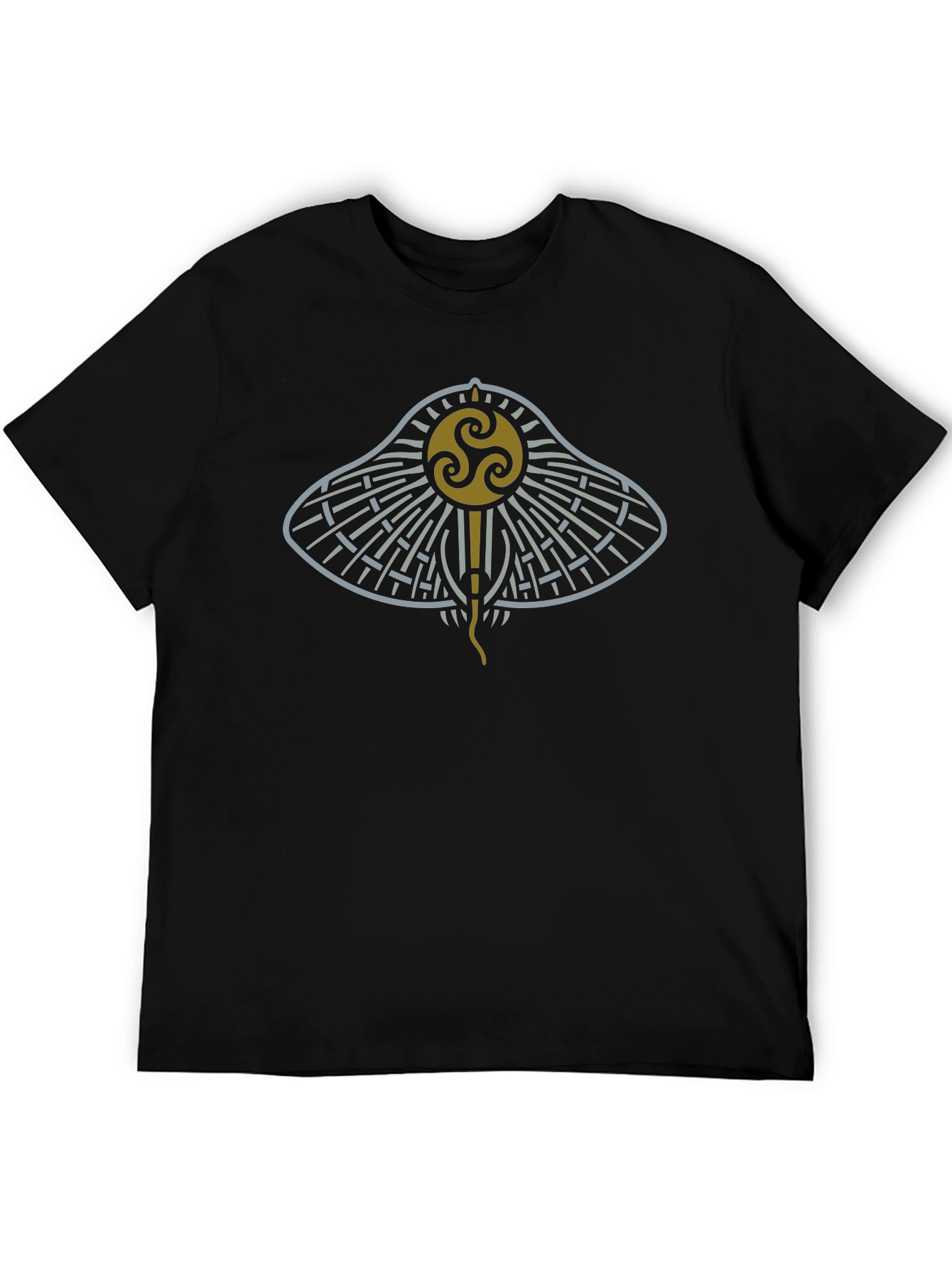 Celtic Knot Stingray Graphic Tee - Black