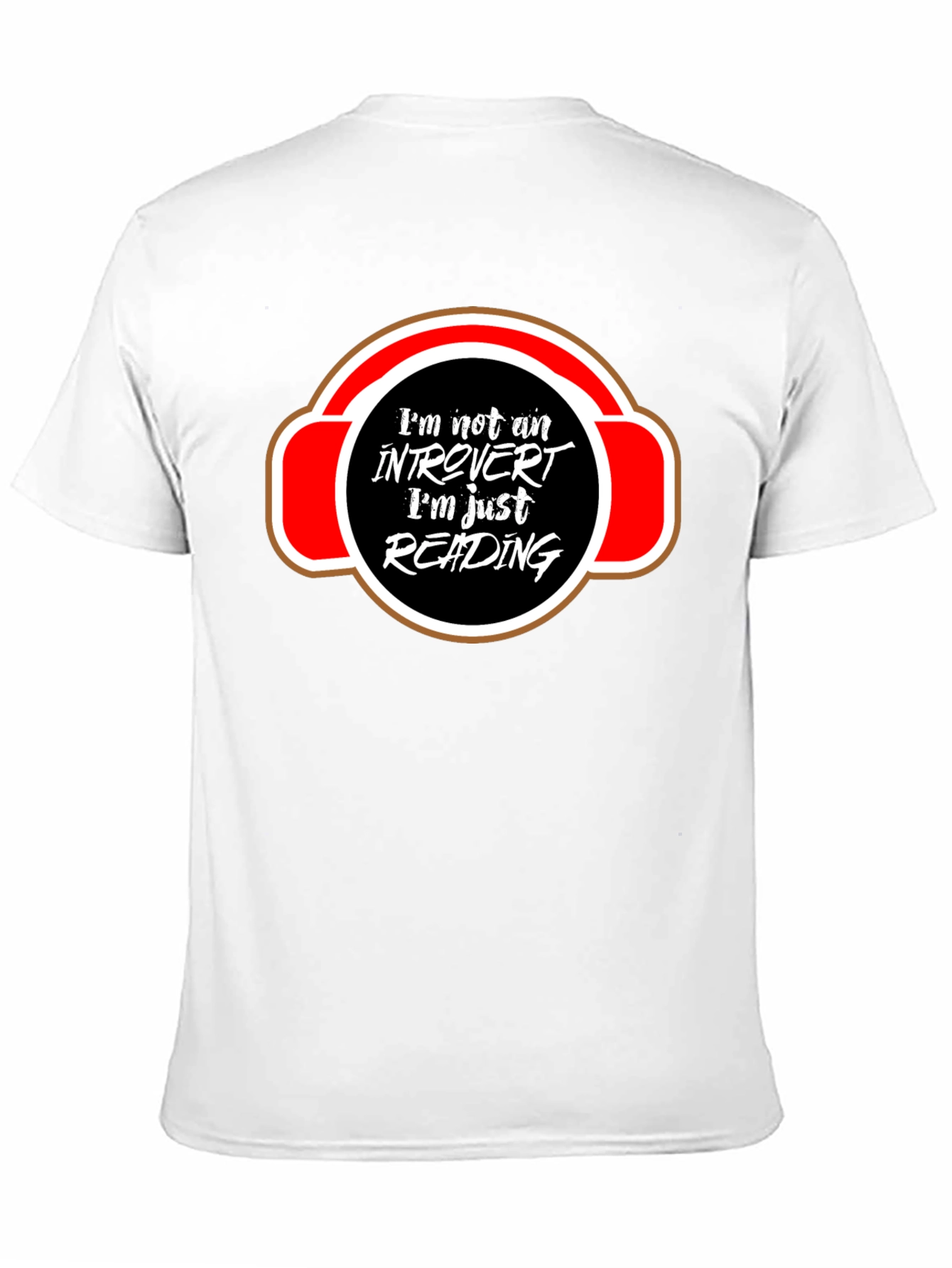Introvert Reading T-Shirt - Black Cotton Graphic Tee