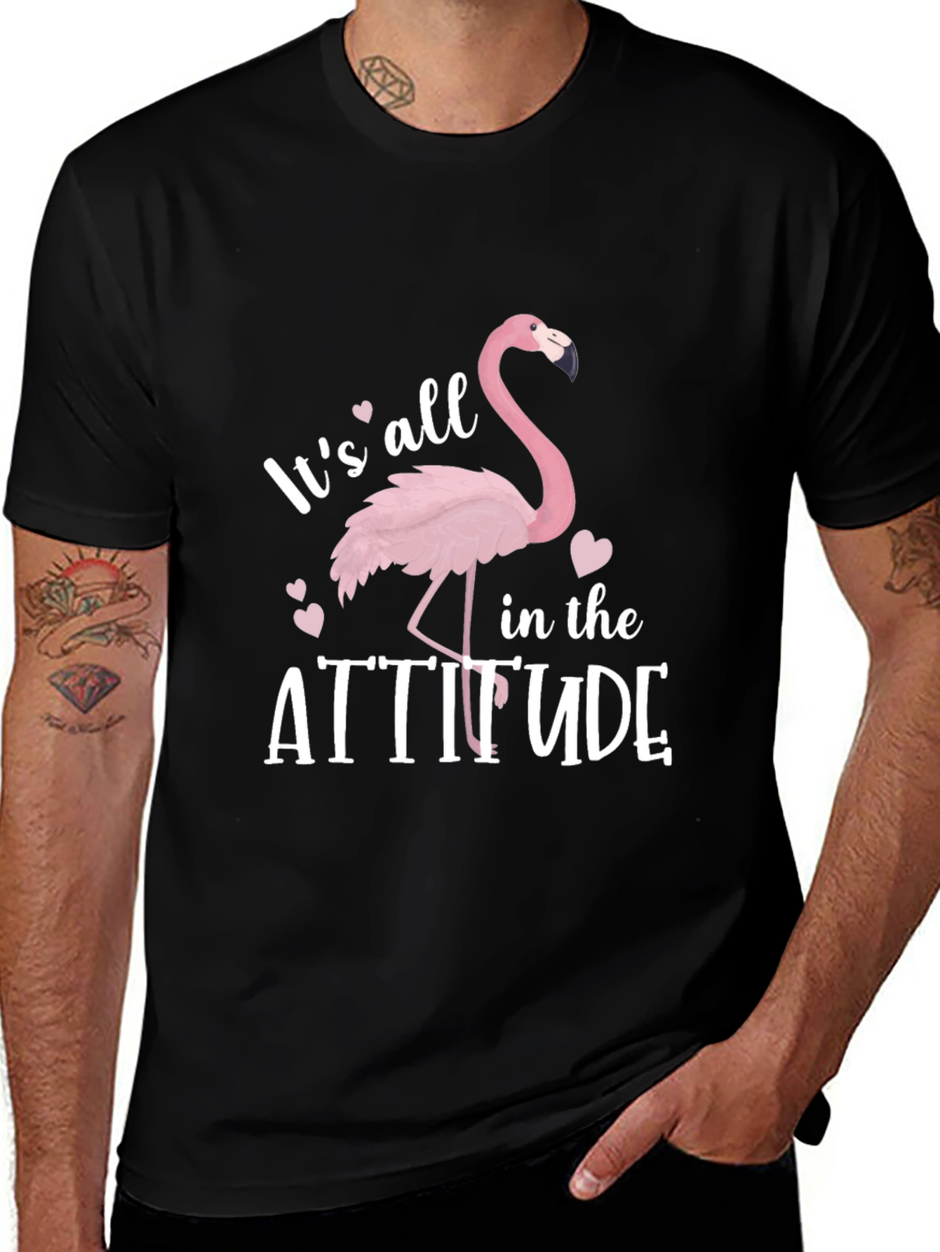 Its All in the Attitude Flamingo T-Shirt