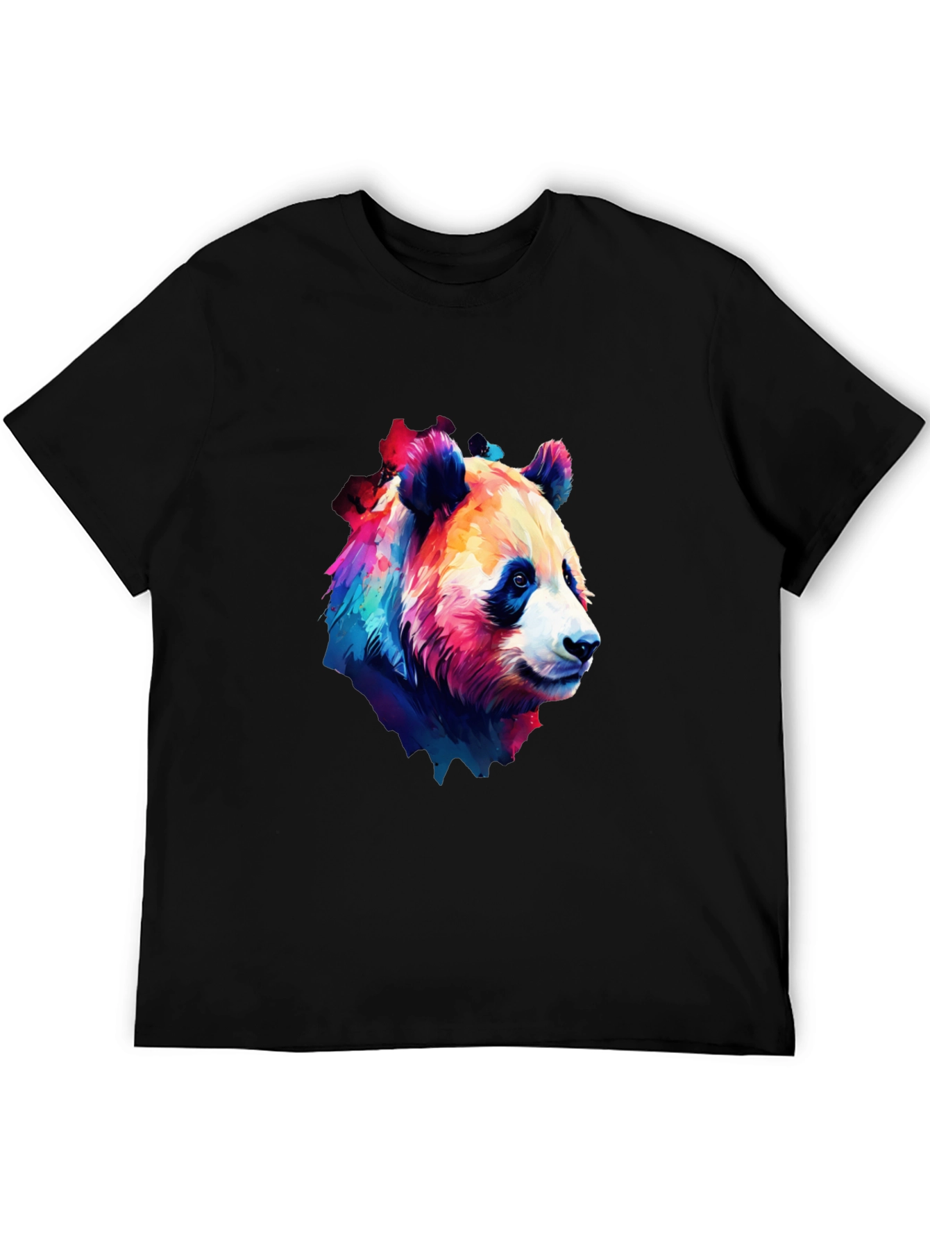 Vivid Panda Graphic Tee - Black